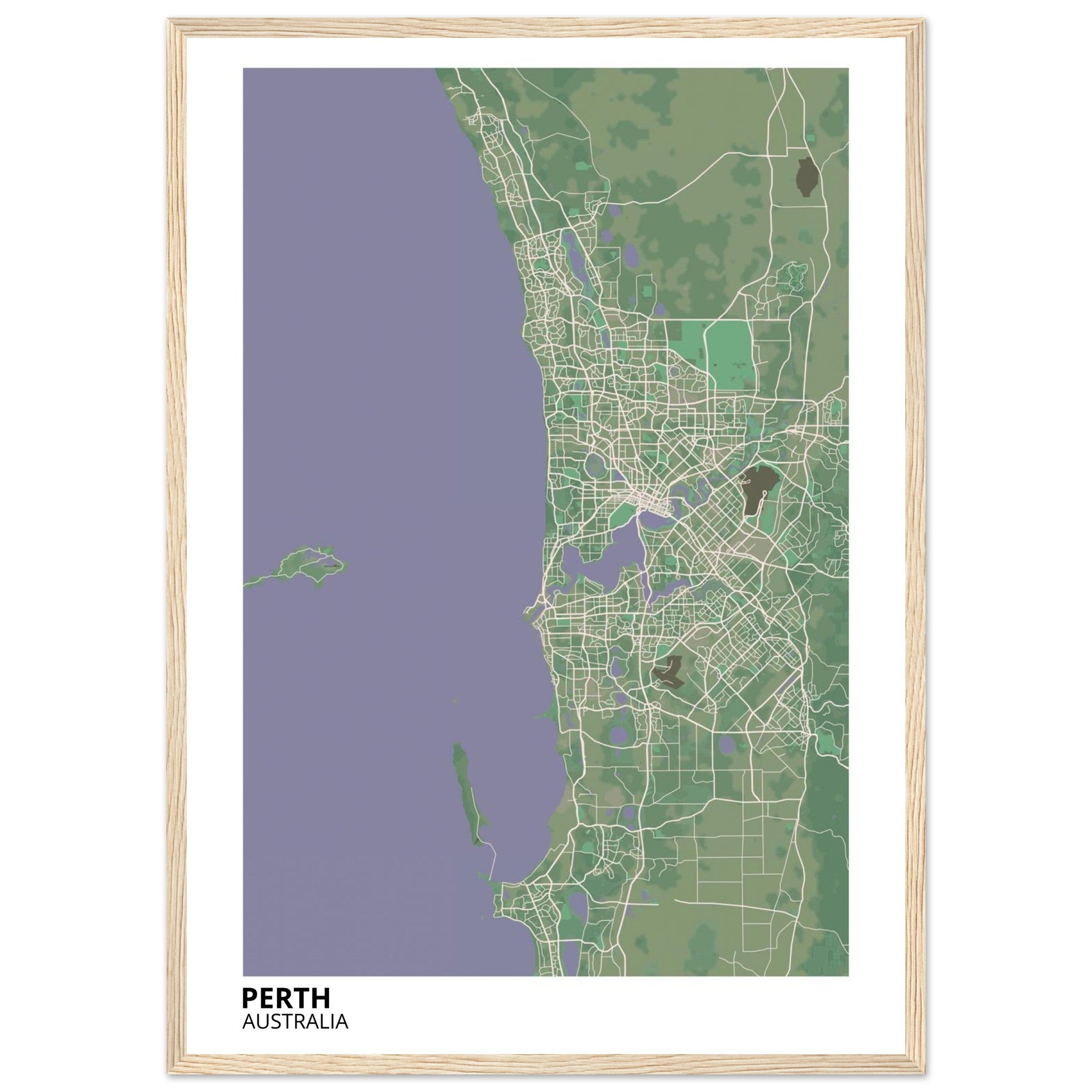 Perth Australia City Map Poster | Custom Map Art Print - Ink And Atlas
