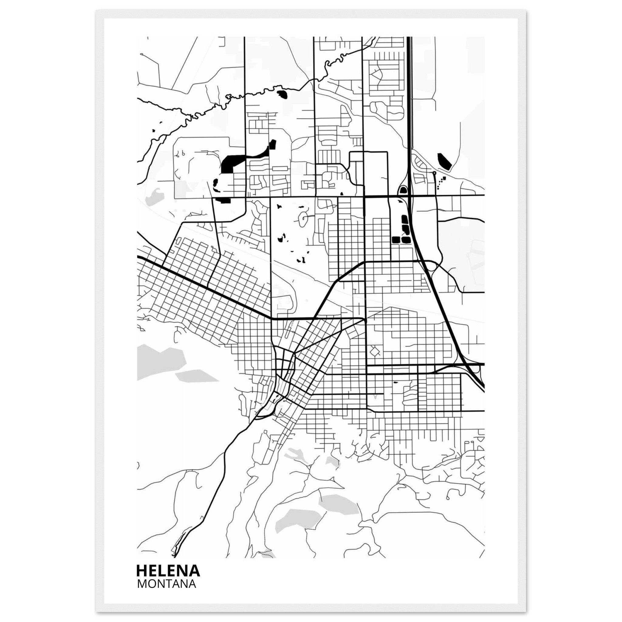 helena map poster print