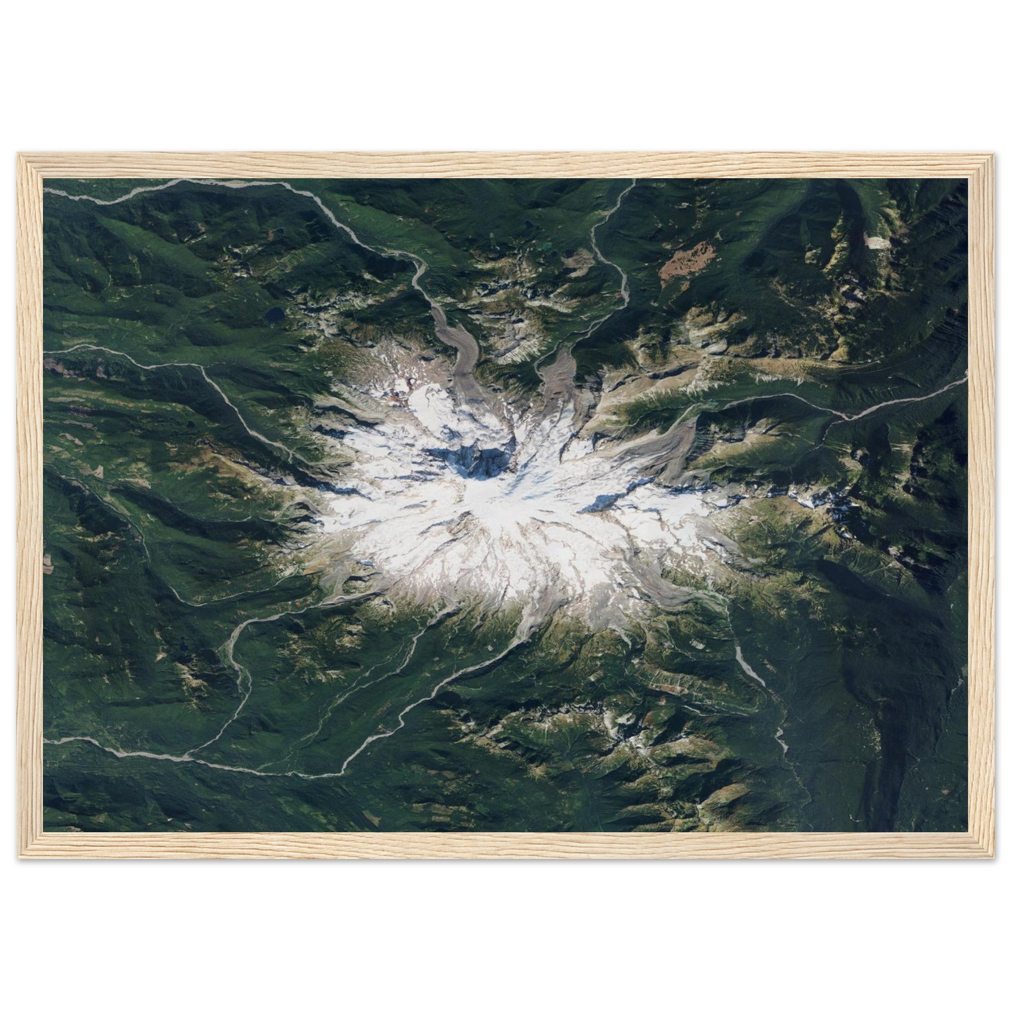 Mount Rainier National Park Natural Earth Print - Ink And Atlas