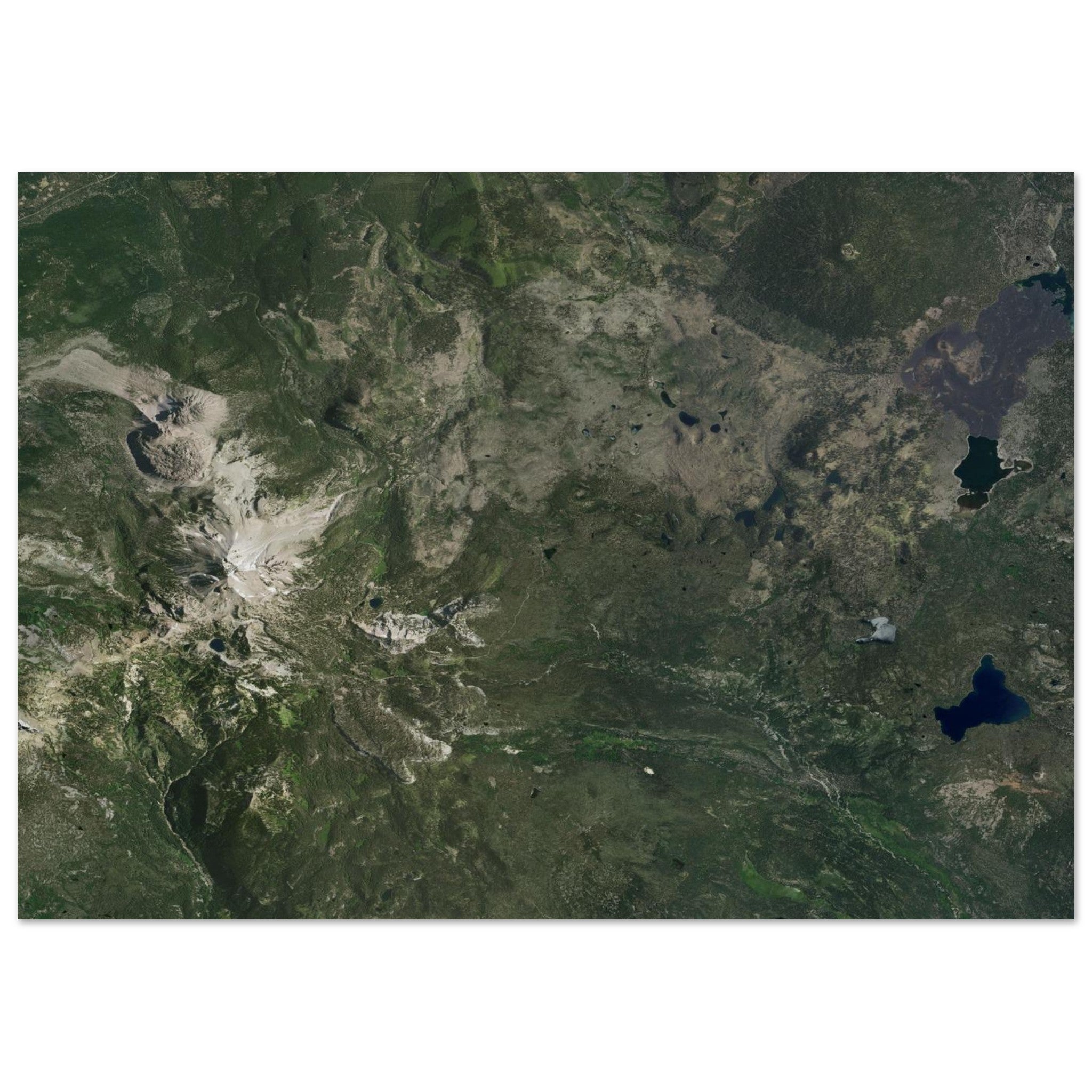 Lassen Volcanic National Park Natural Earth Print - Ink And Atlas