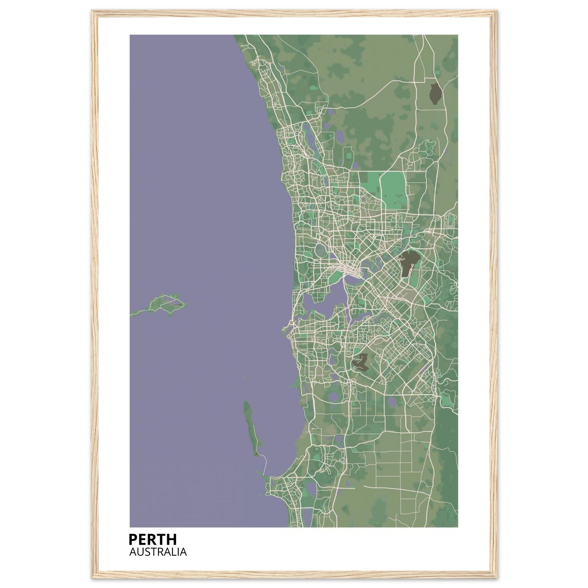 Perth Australia City Map Poster | Custom Map Art Print - Ink And Atlas