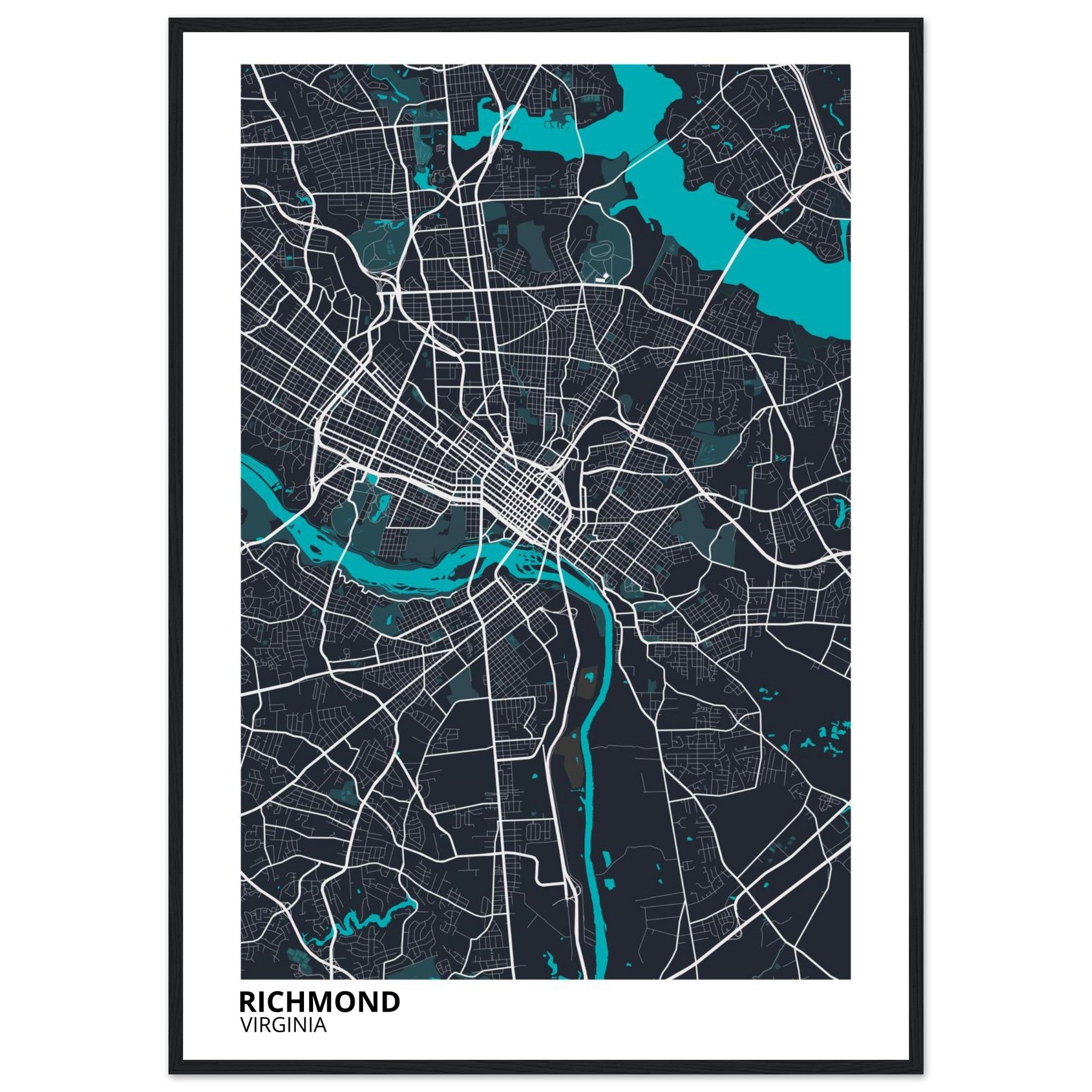 richmond map poster print