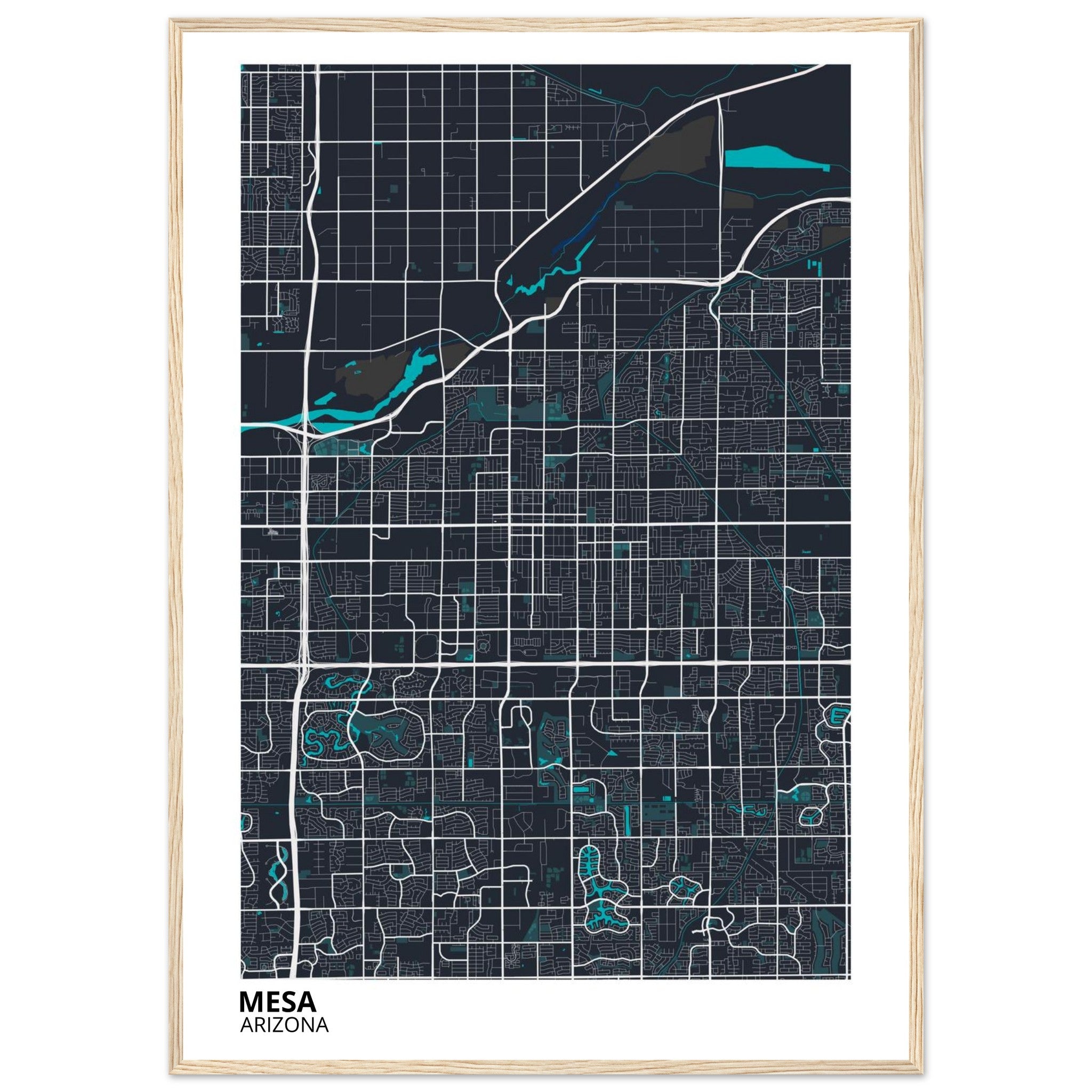 mesa map poster print