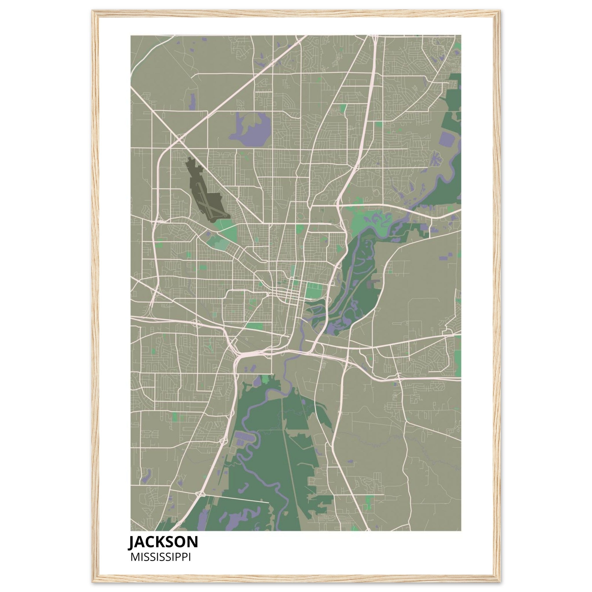 jackson map poster print