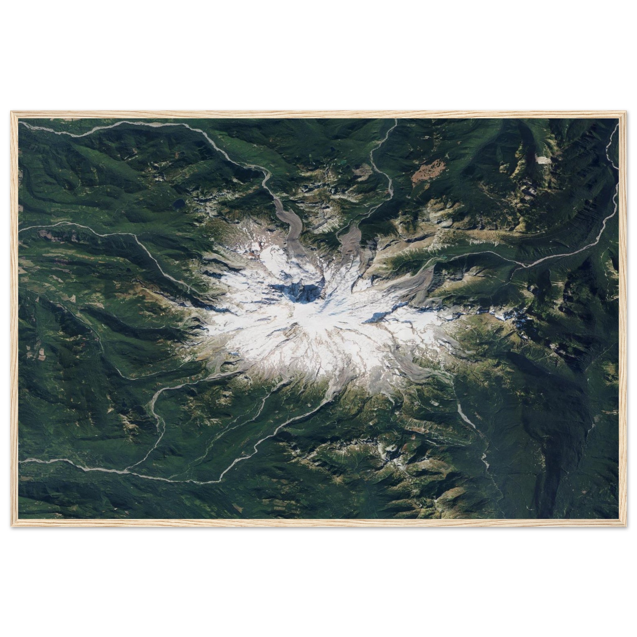 Mount Rainier National Park Natural Earth Print - Ink And Atlas