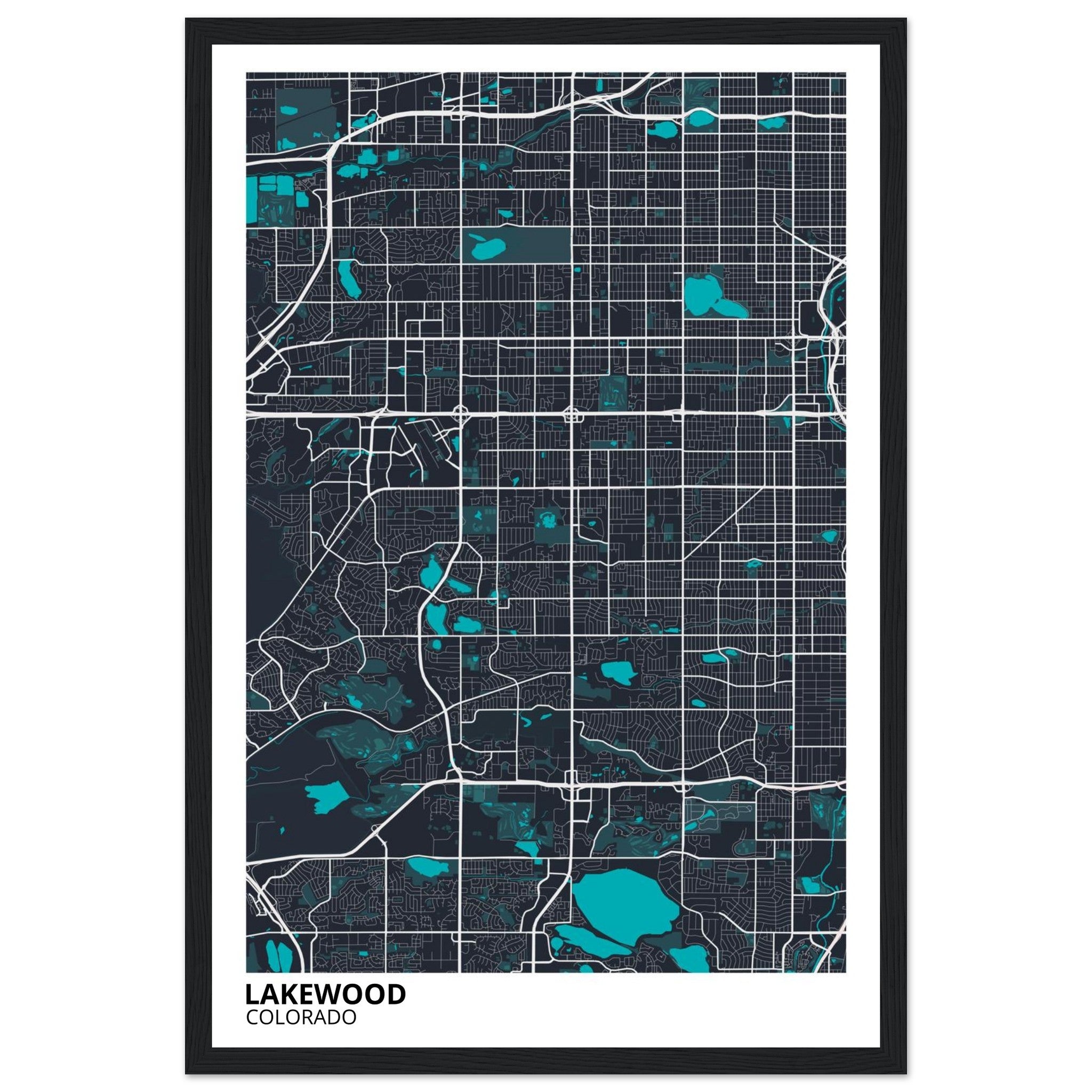 Lakewood Colorado City Map Poster | Custom Map Art Print - Ink And Atlas