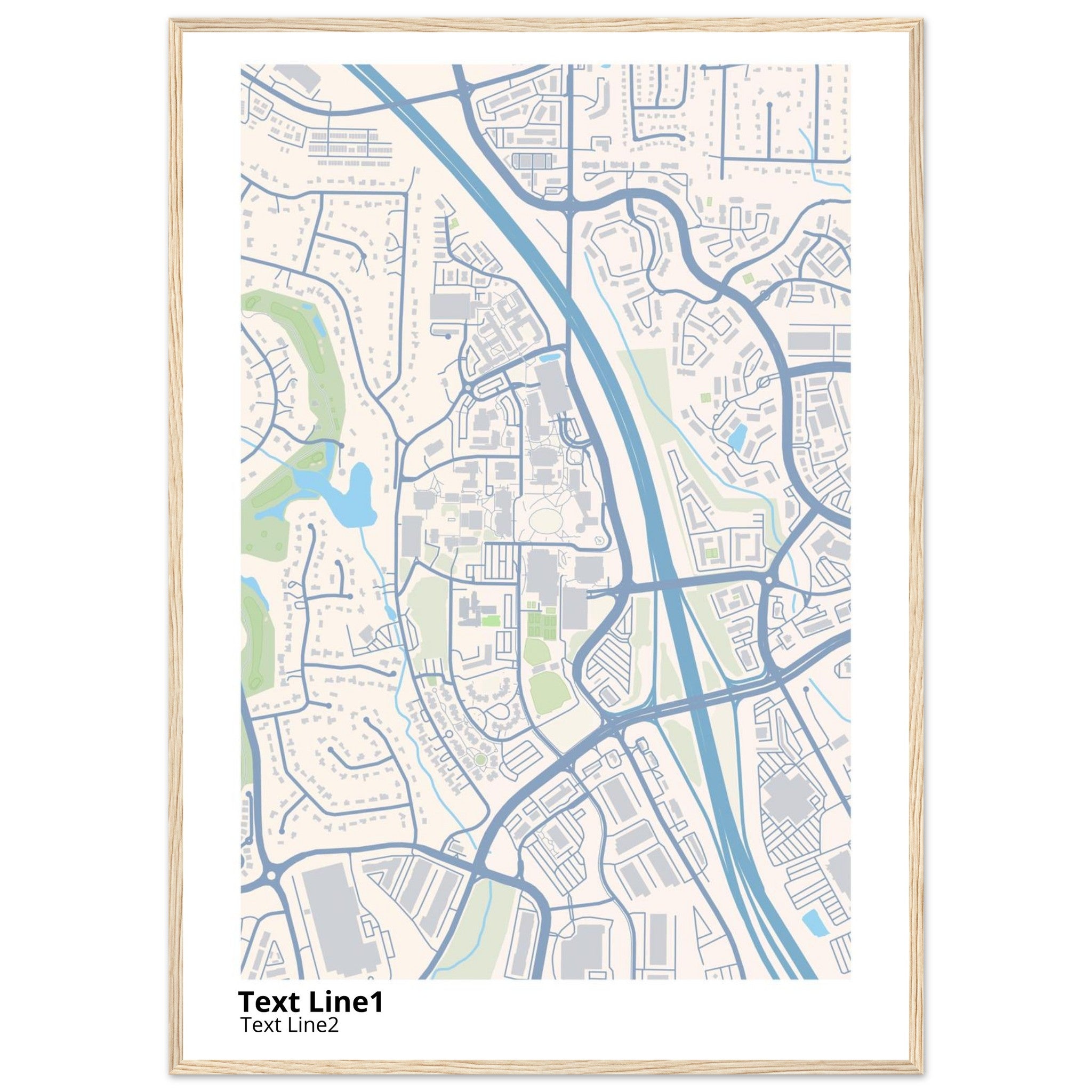 kennesaw state university georgia modern campus map print