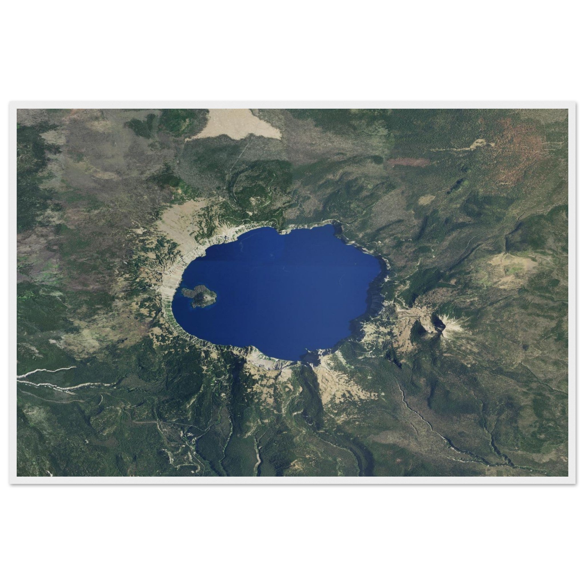 Crater Lake National Park Natural Earth Print - Ink And Atlas