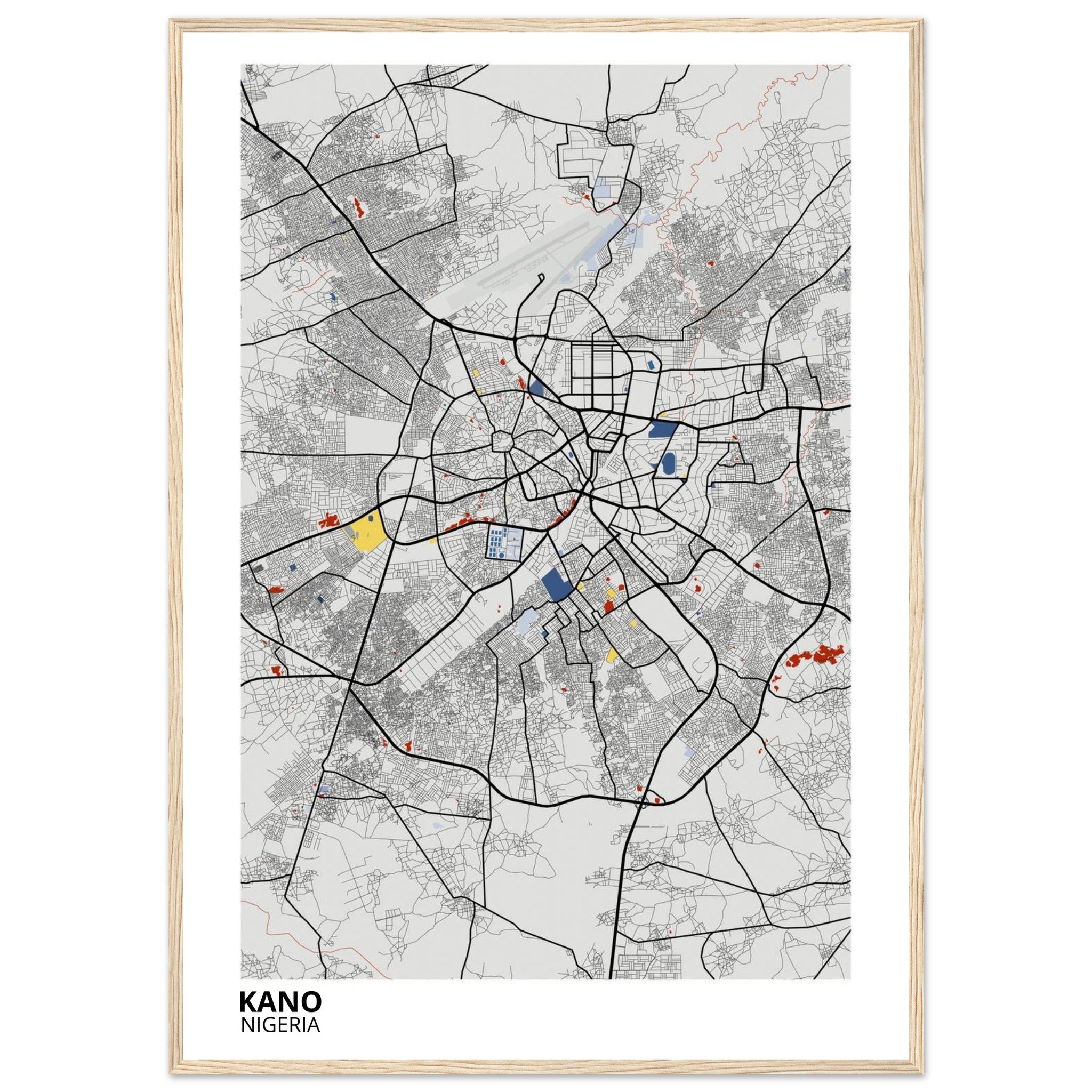 Kano Nigeria City Map Poster | Custom Map Art Print - Ink And Atlas