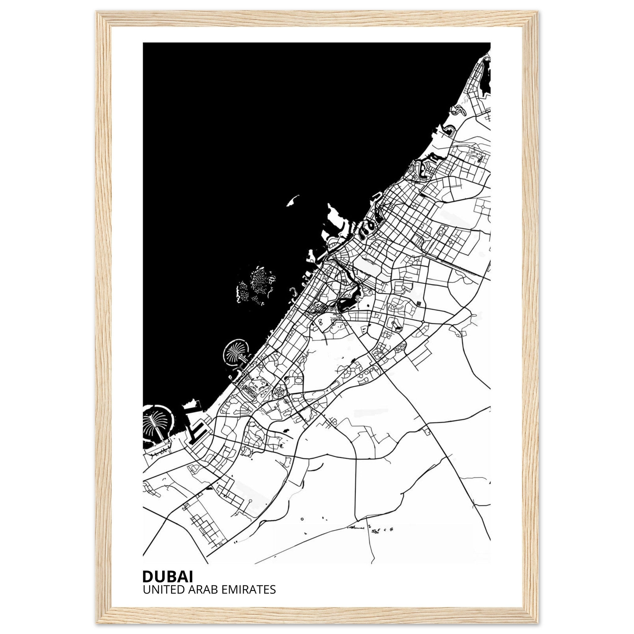 Dubai United Arab Emirates City Map Poster | Custom Map Art Print - Ink And Atlas