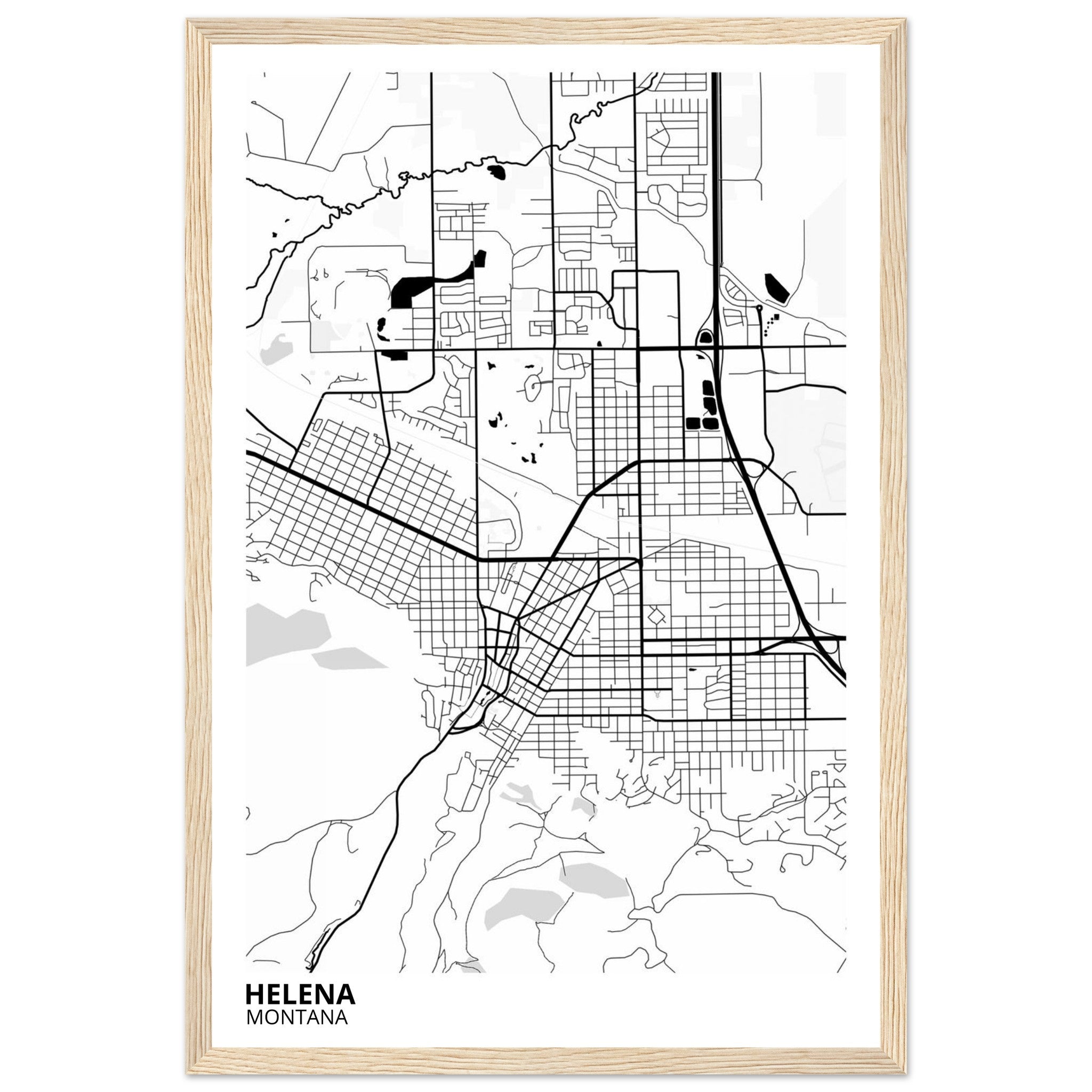 helena map poster print