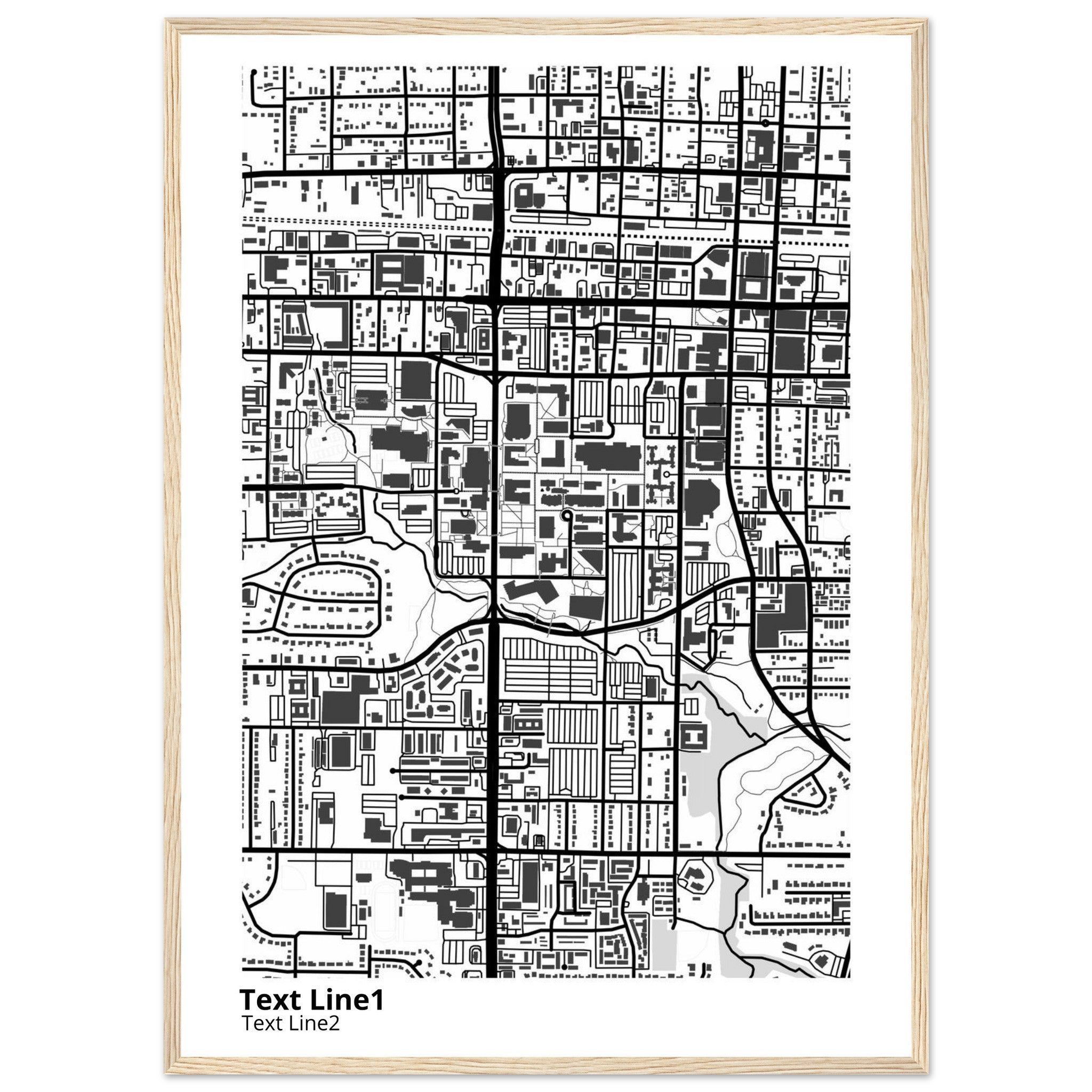 The University of Texas Arlington Campus Map Poster | Graduation Gift - Ink And Atlas