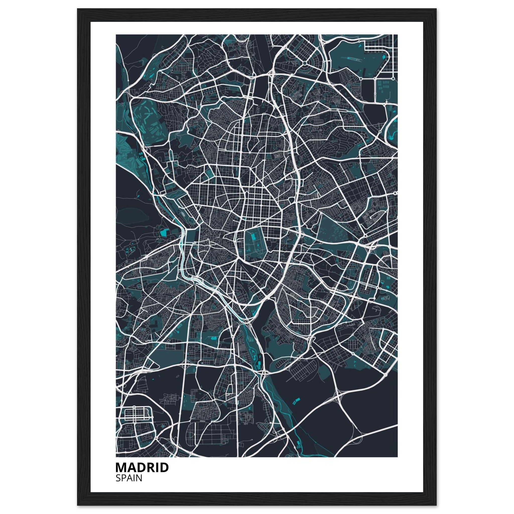 Madrid Spain City Map Poster | Custom Map Art Print - Ink And Atlas