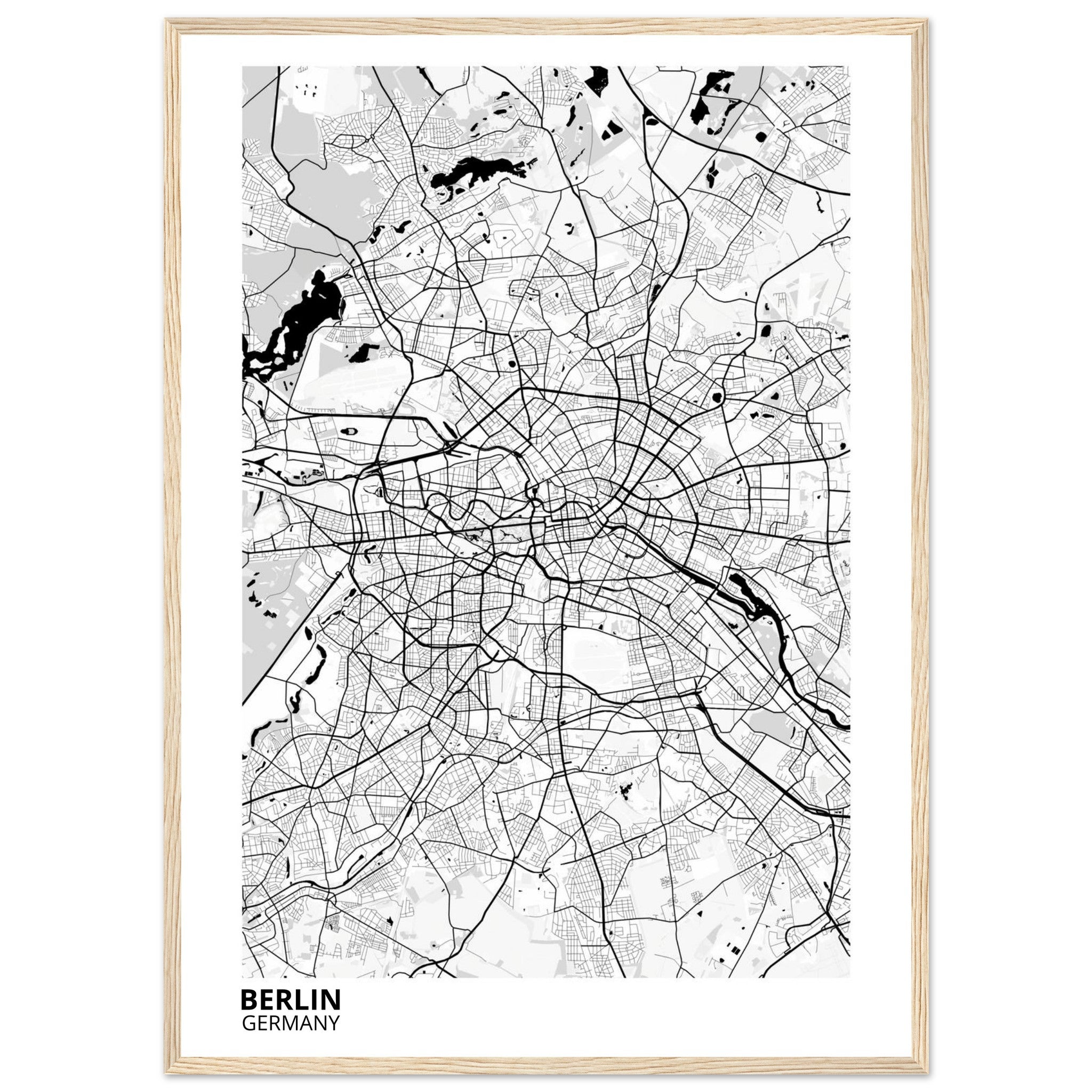 Berlin Germany City Map Poster | Custom Map Art Print - Ink And Atlas