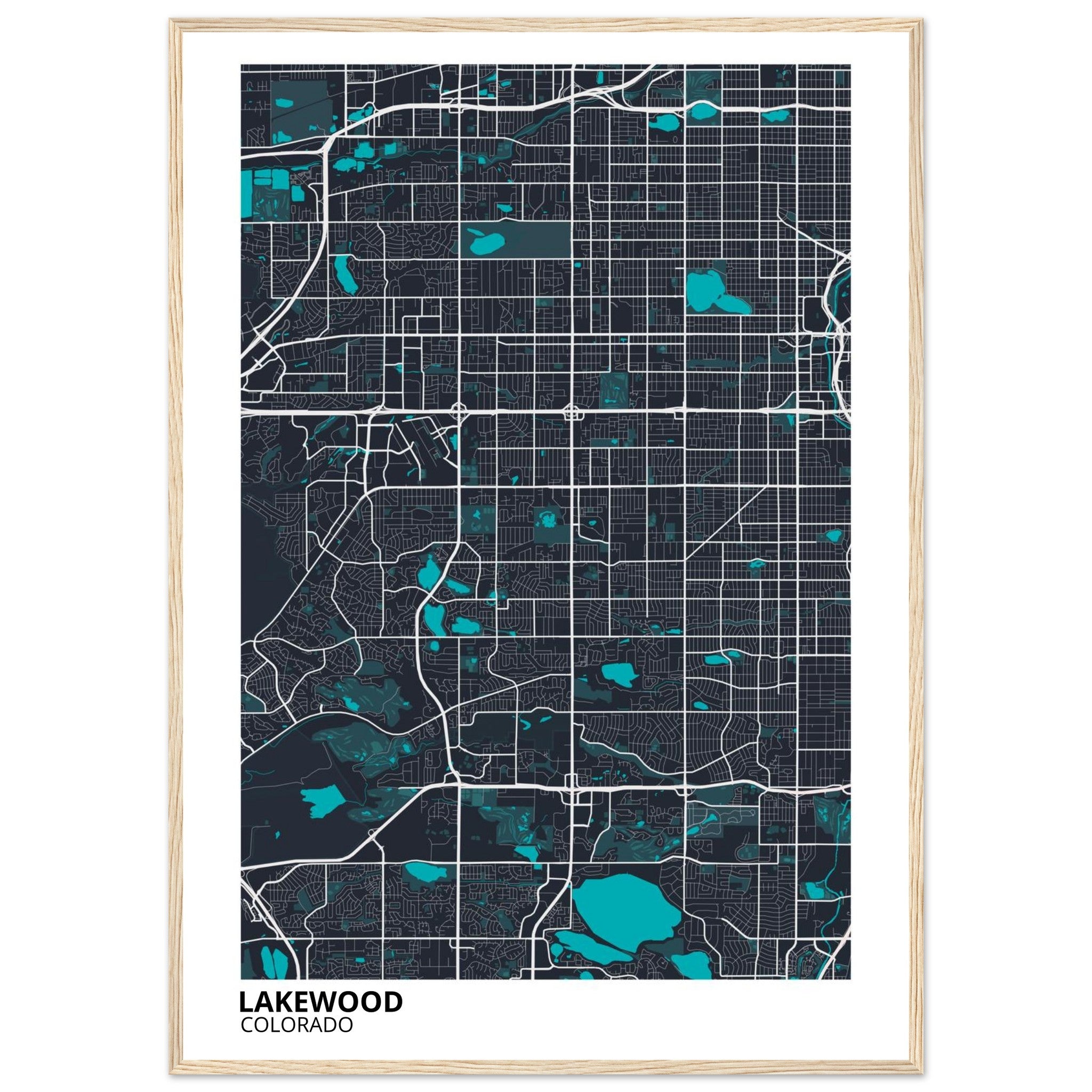 Lakewood Colorado City Map Poster | Custom Map Art Print - Ink And Atlas