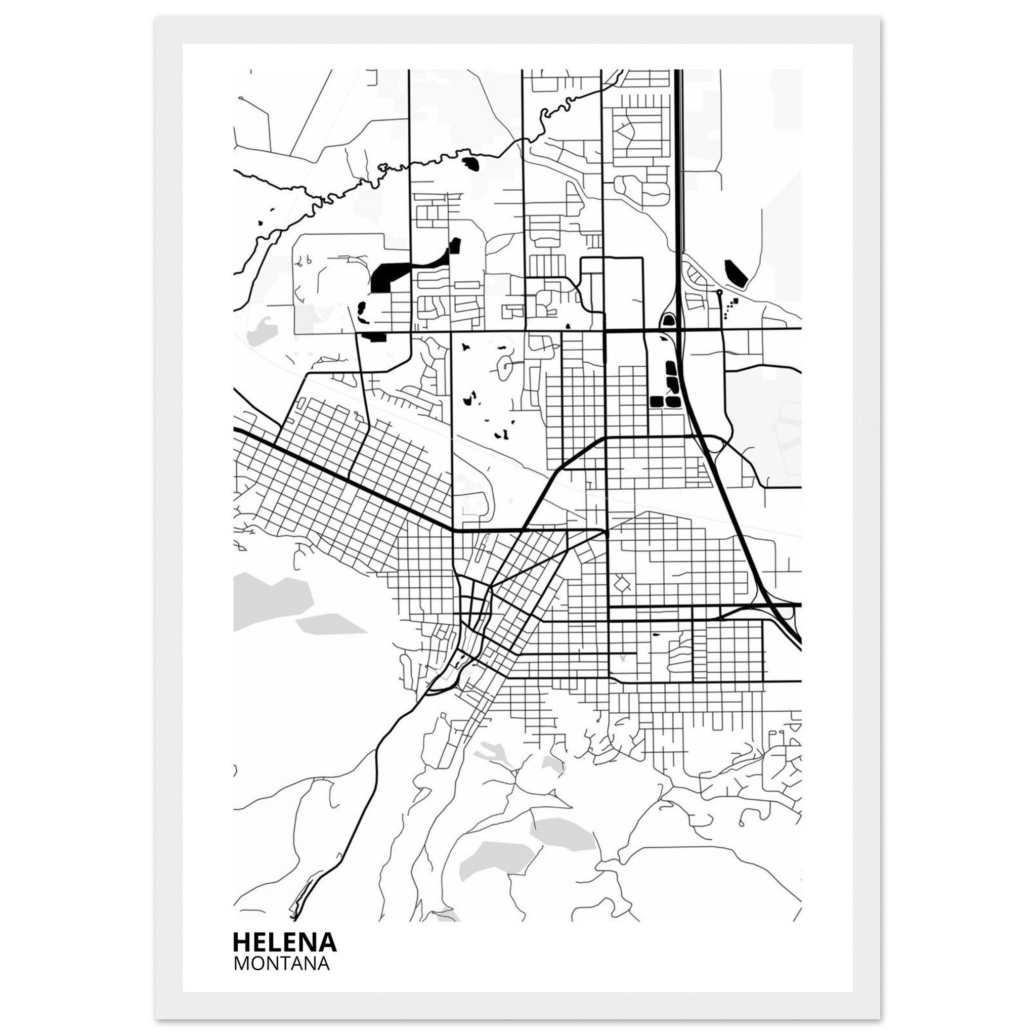 helena map poster print