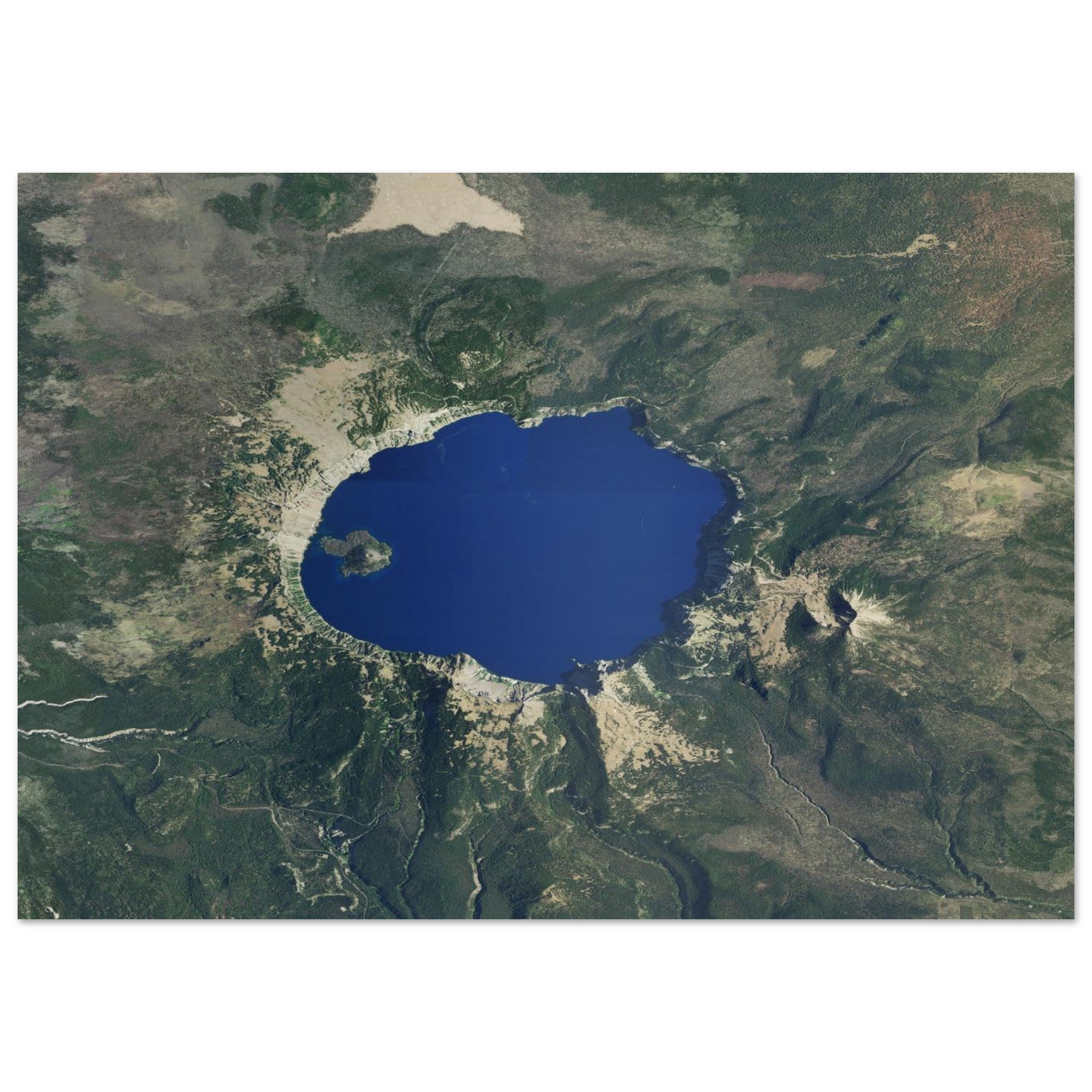 Crater Lake National Park Natural Earth Print - Ink And Atlas