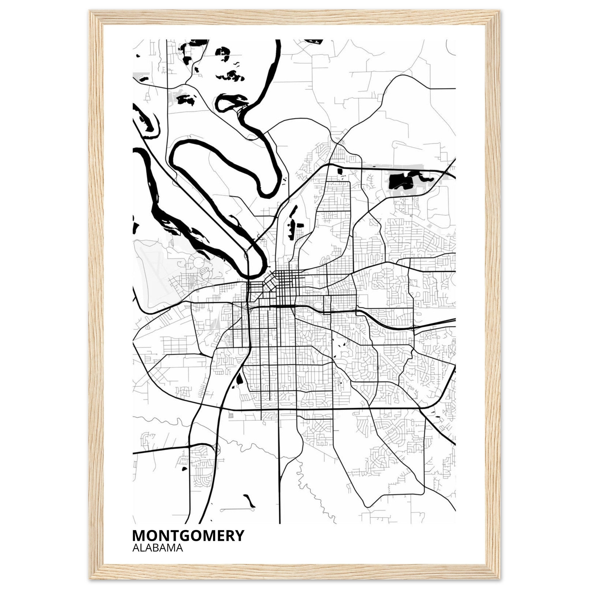 montgomery map poster print