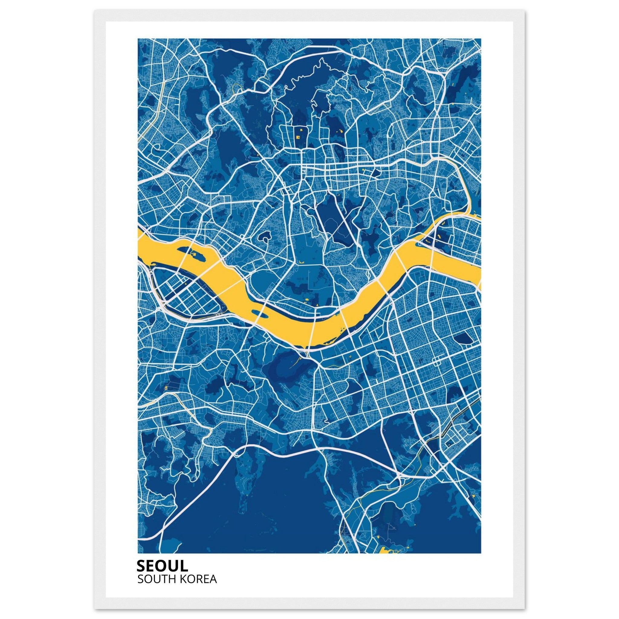 Seoul South Korea City Map Poster | Custom Map Art Print - Ink And Atlas