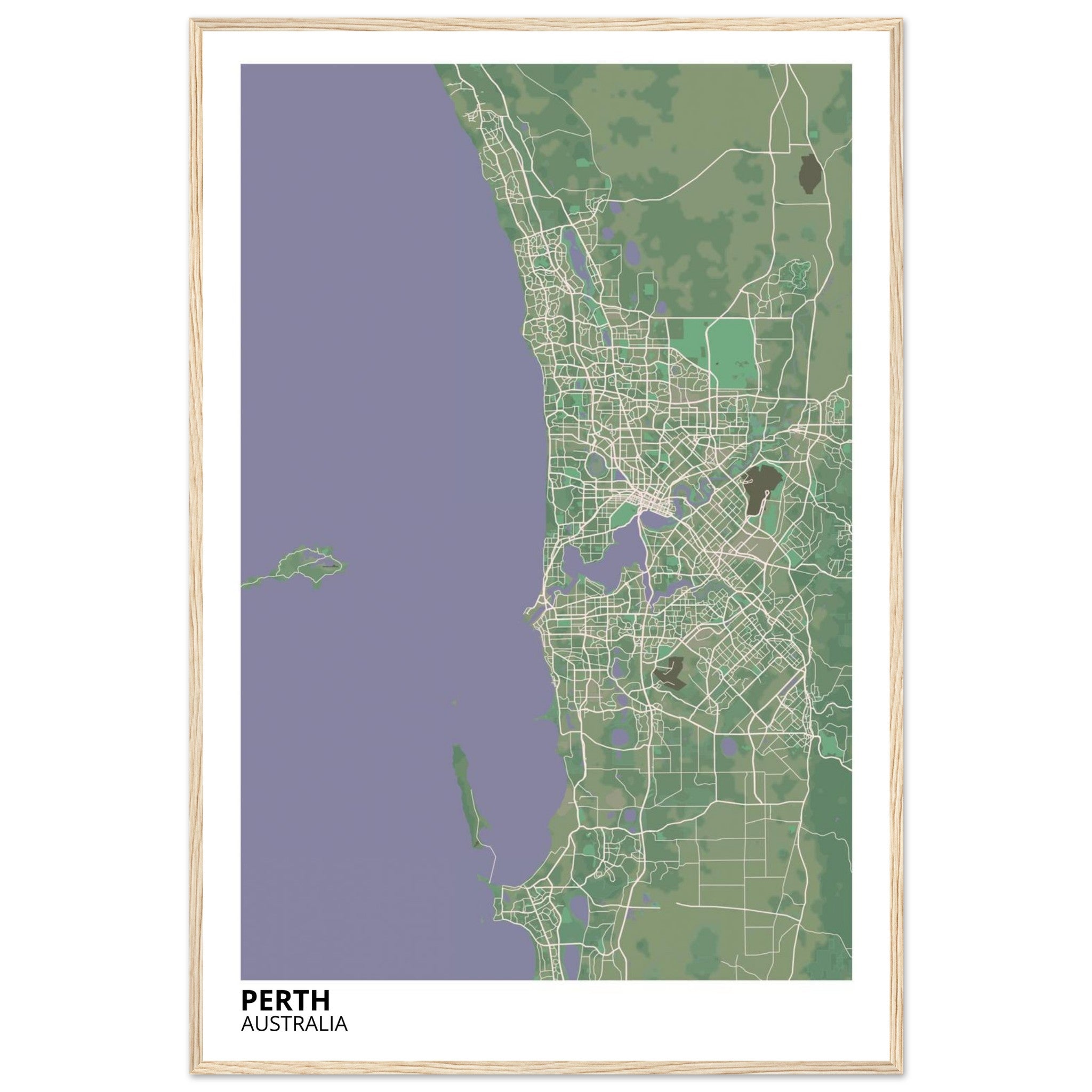 Perth Australia City Map Poster | Custom Map Art Print - Ink And Atlas