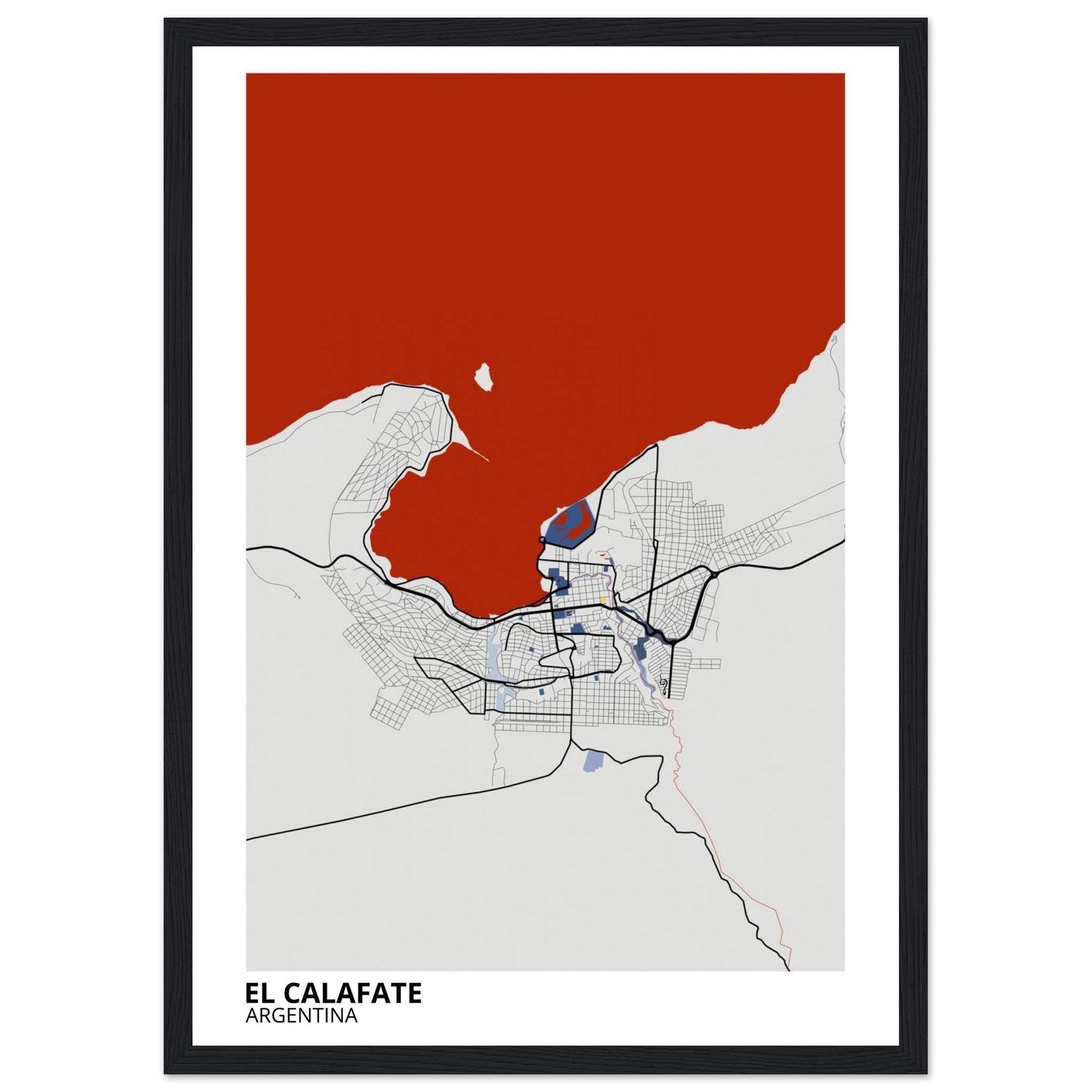 El Calafate Argentina City Map Poster | Custom Map Art Print - Ink And Atlas