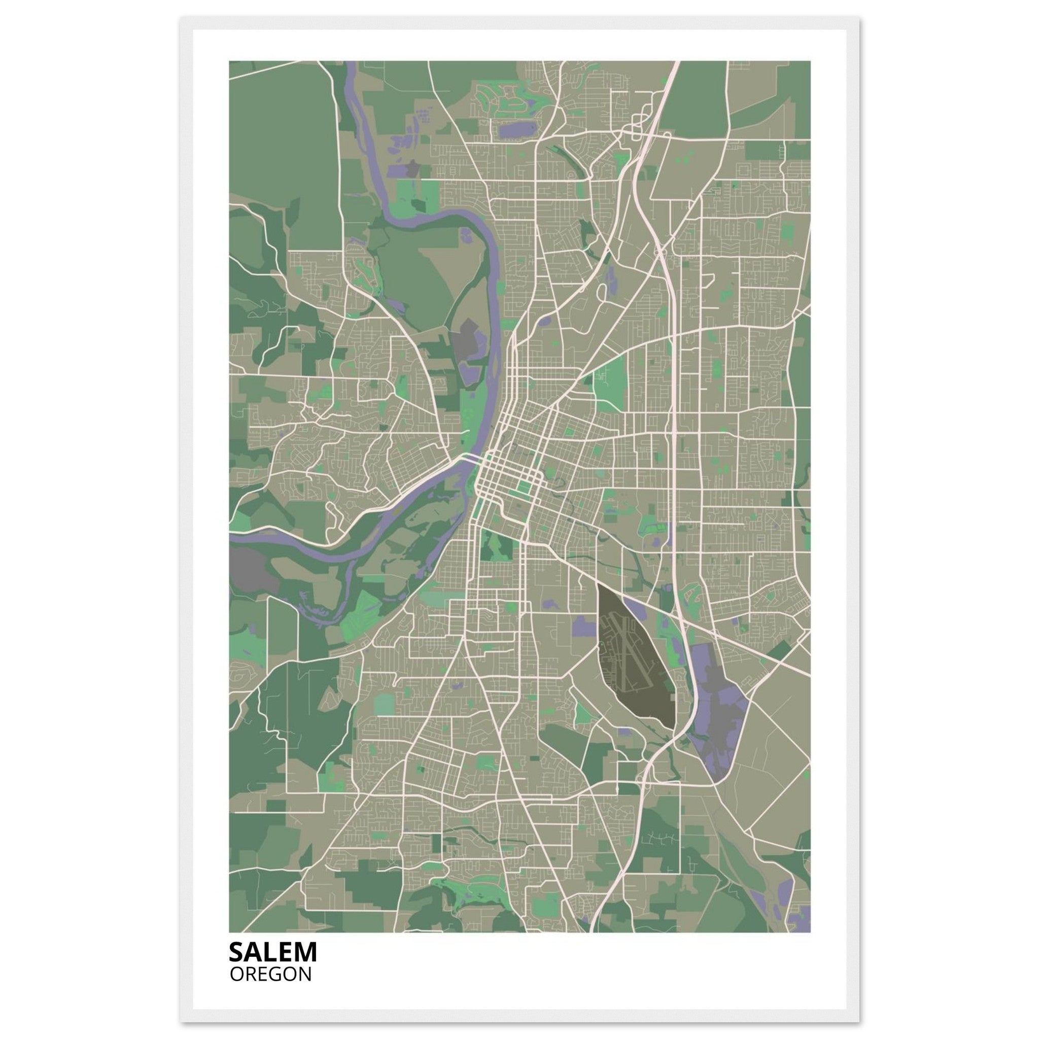 salem map poster print