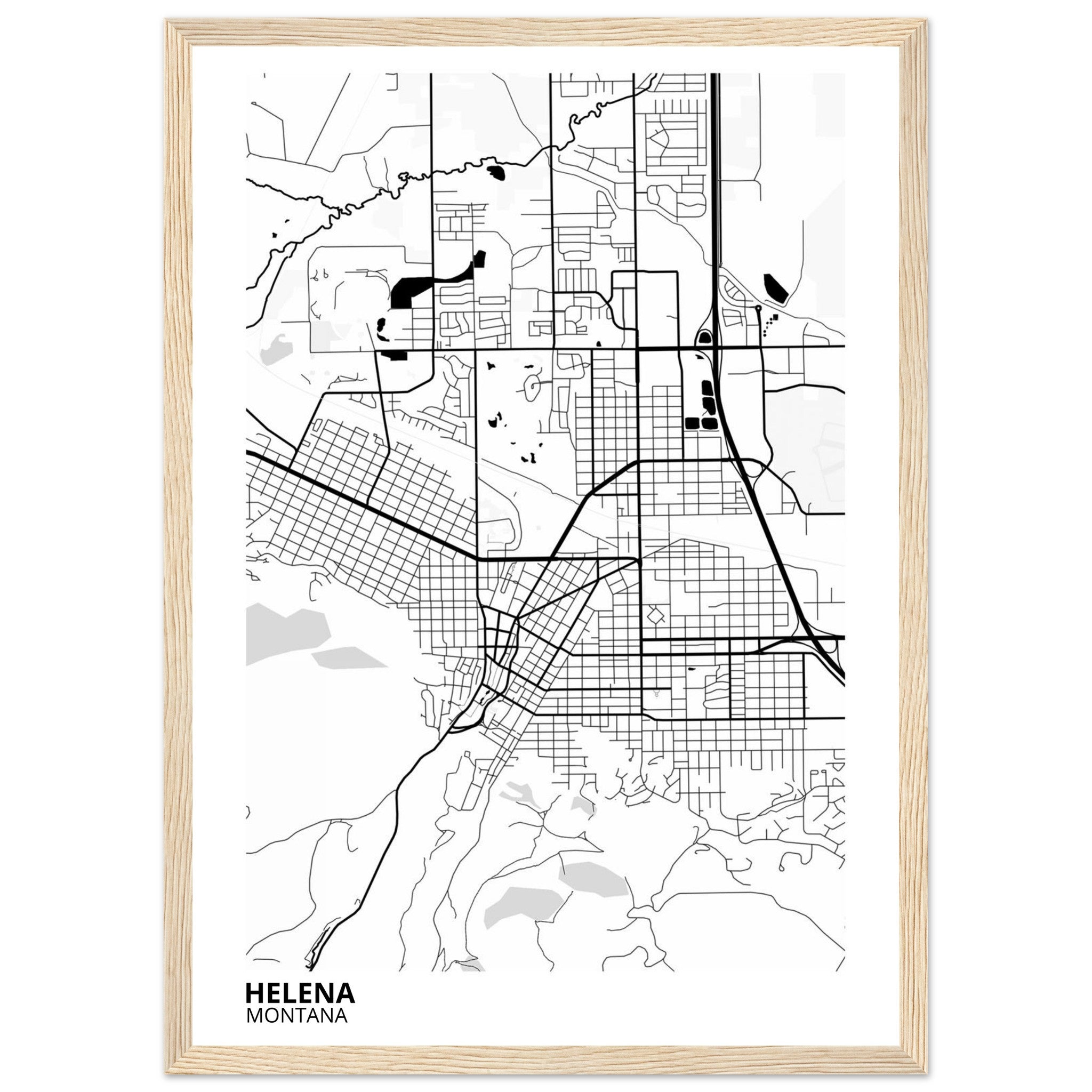 helena map poster print