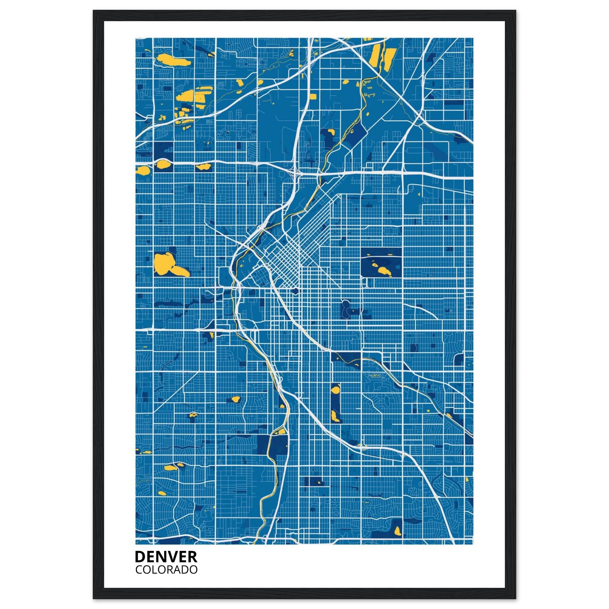 denver map poster print