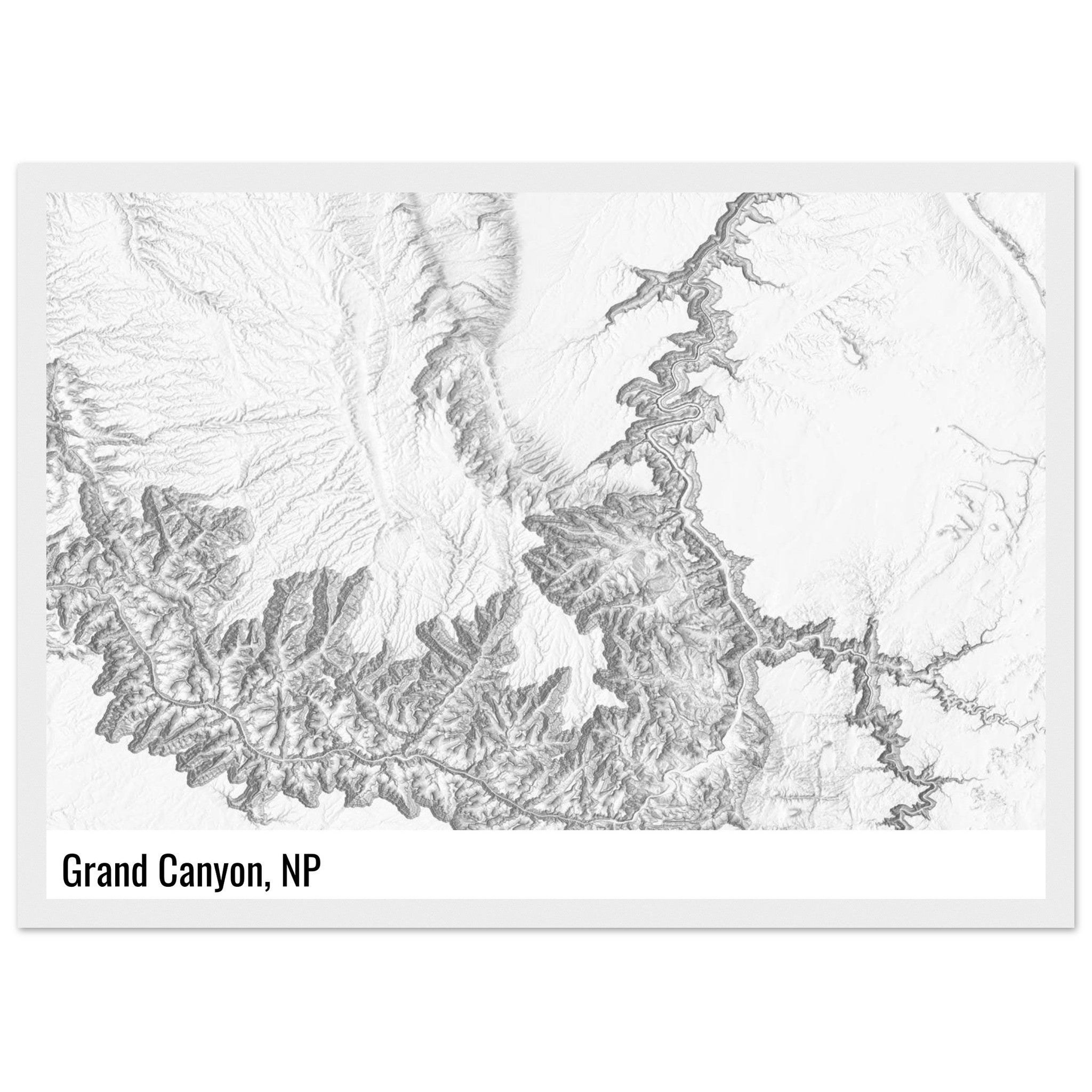 custom shaded relief print