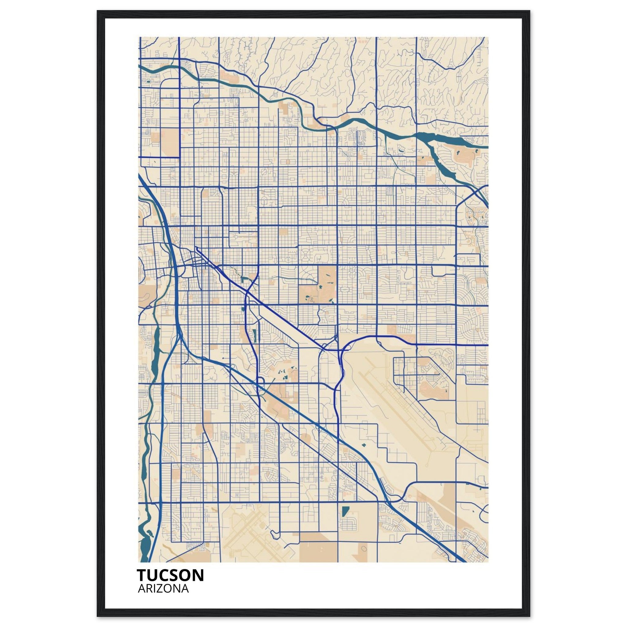 tucson map poster print