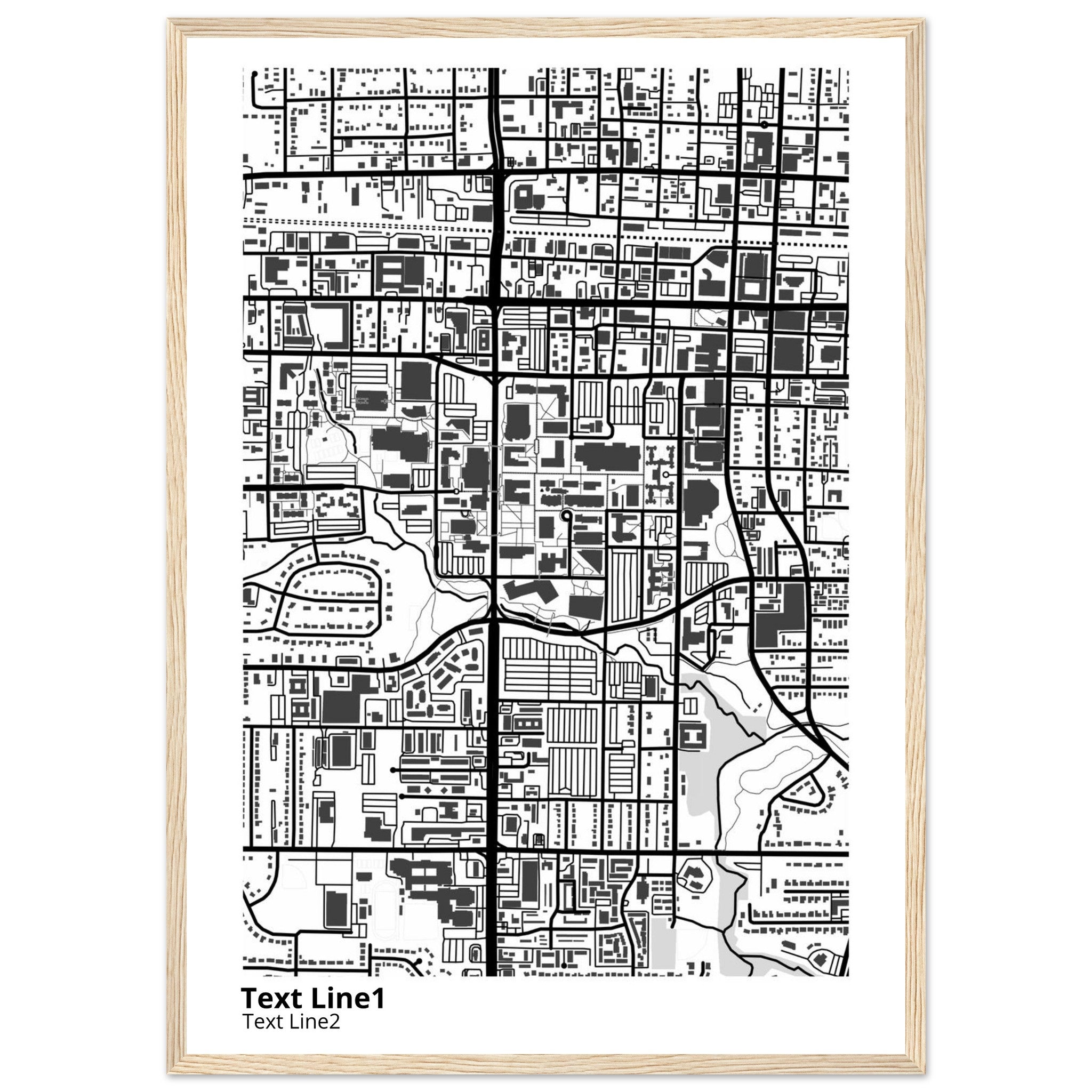 The University of Texas Arlington Campus Map Poster | Graduation Gift - Ink And Atlas