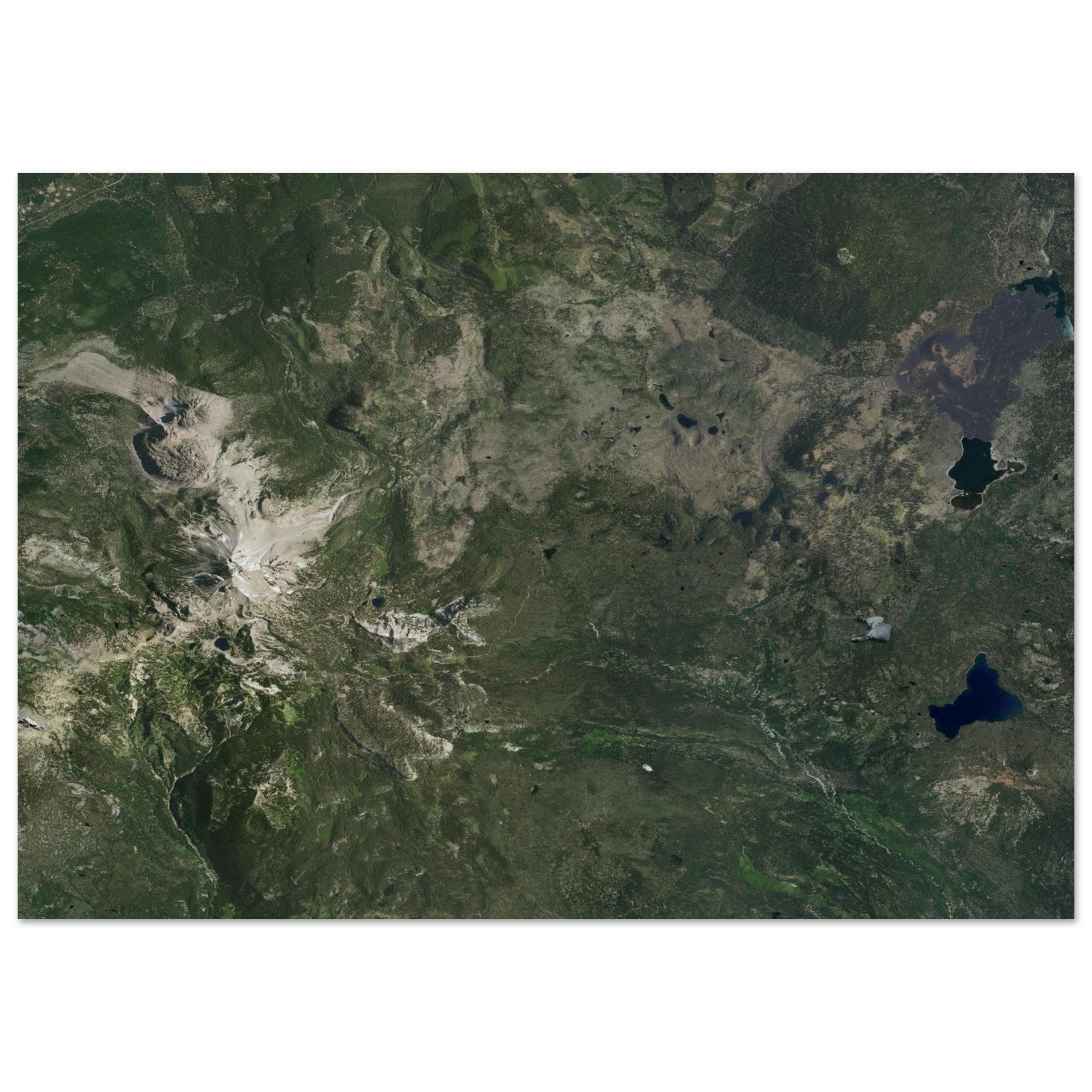 Lassen Volcanic National Park Natural Earth Print - Ink And Atlas