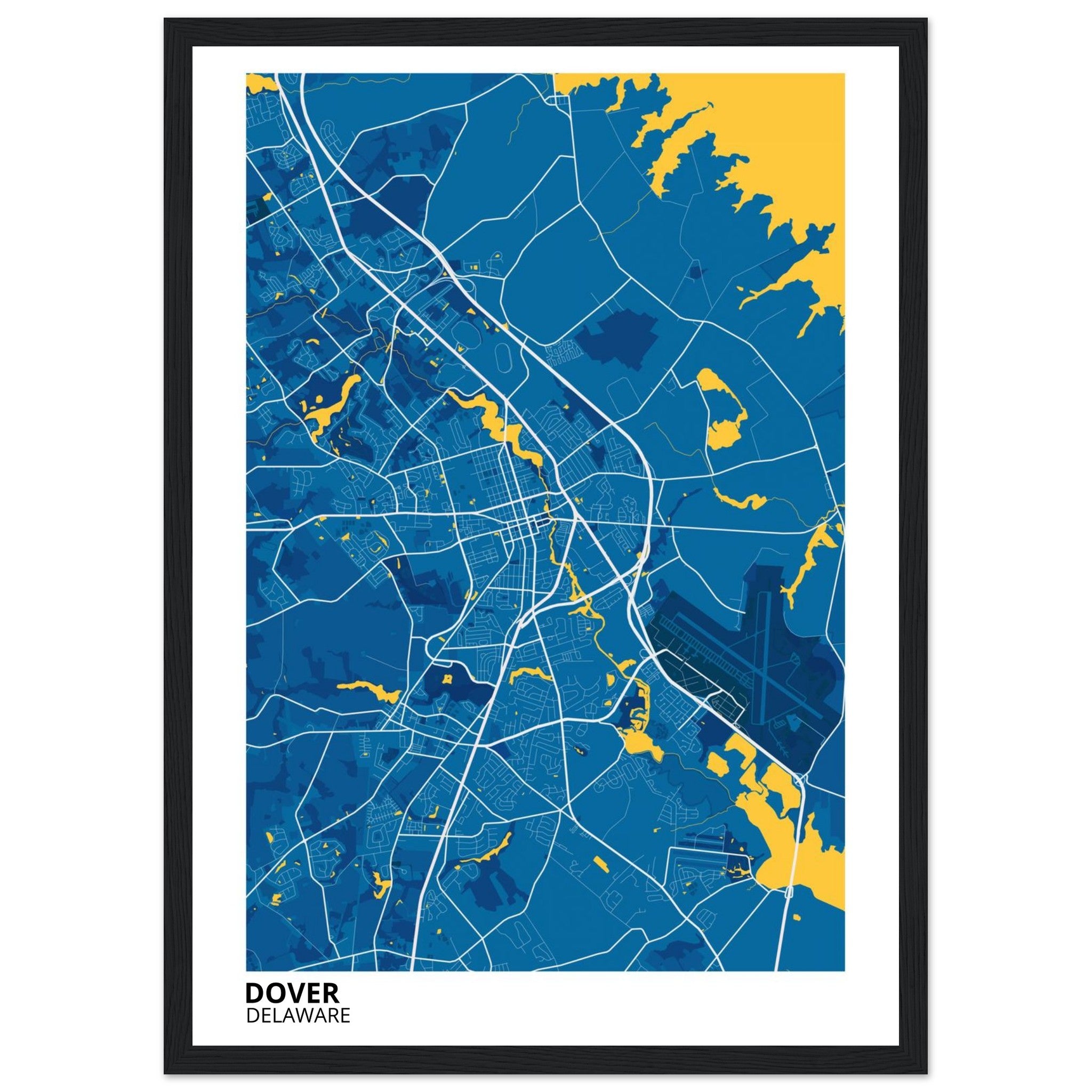 delaware map poster print