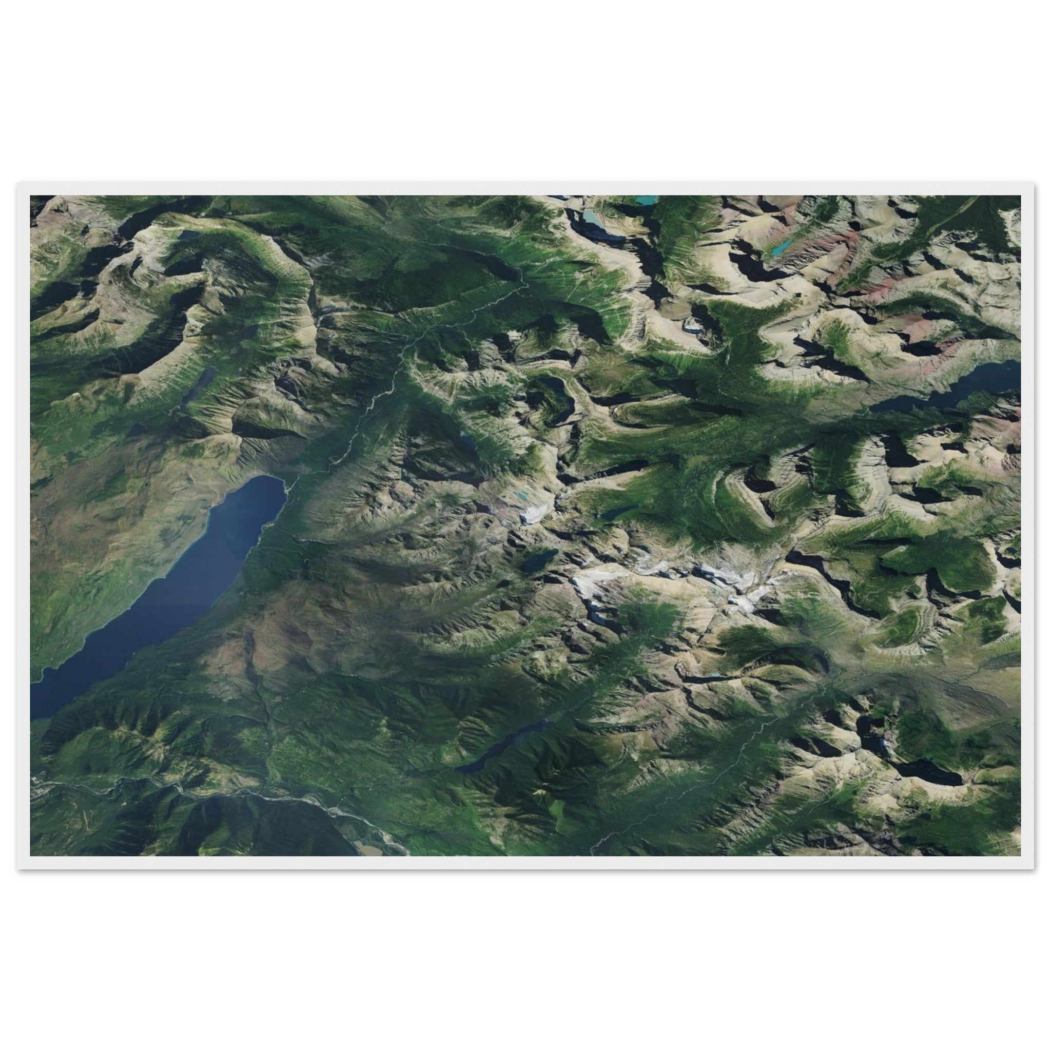 Glacier National Park Natural Earth Print - Ink And Atlas