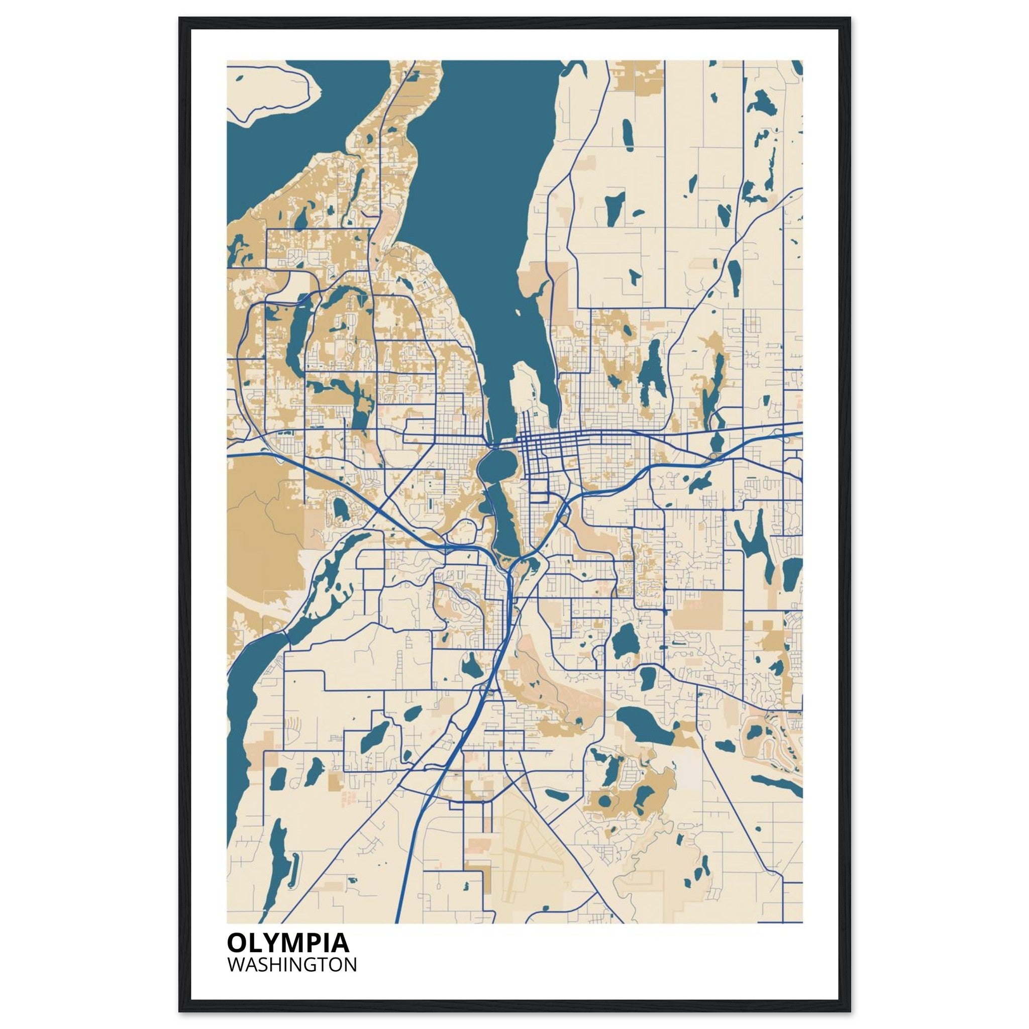 olympia map poster print