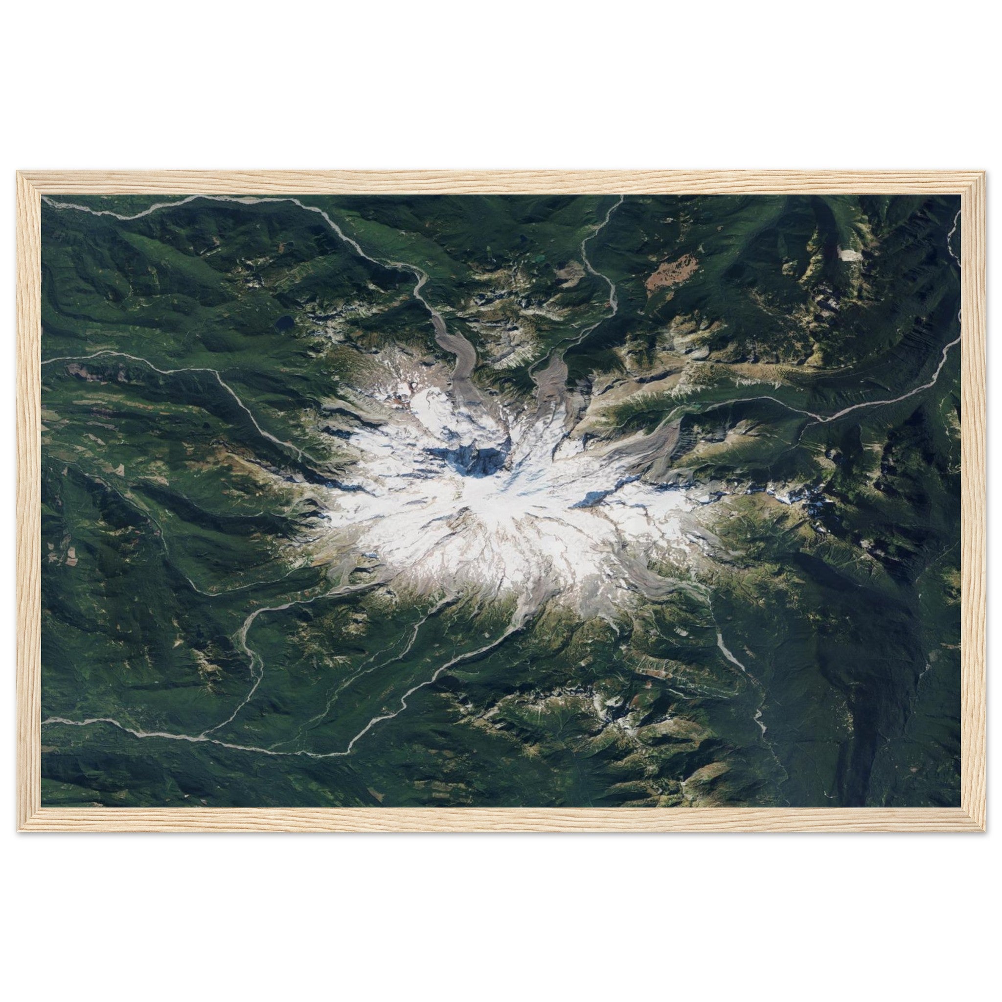 Mount Rainier National Park Natural Earth Print - Ink And Atlas