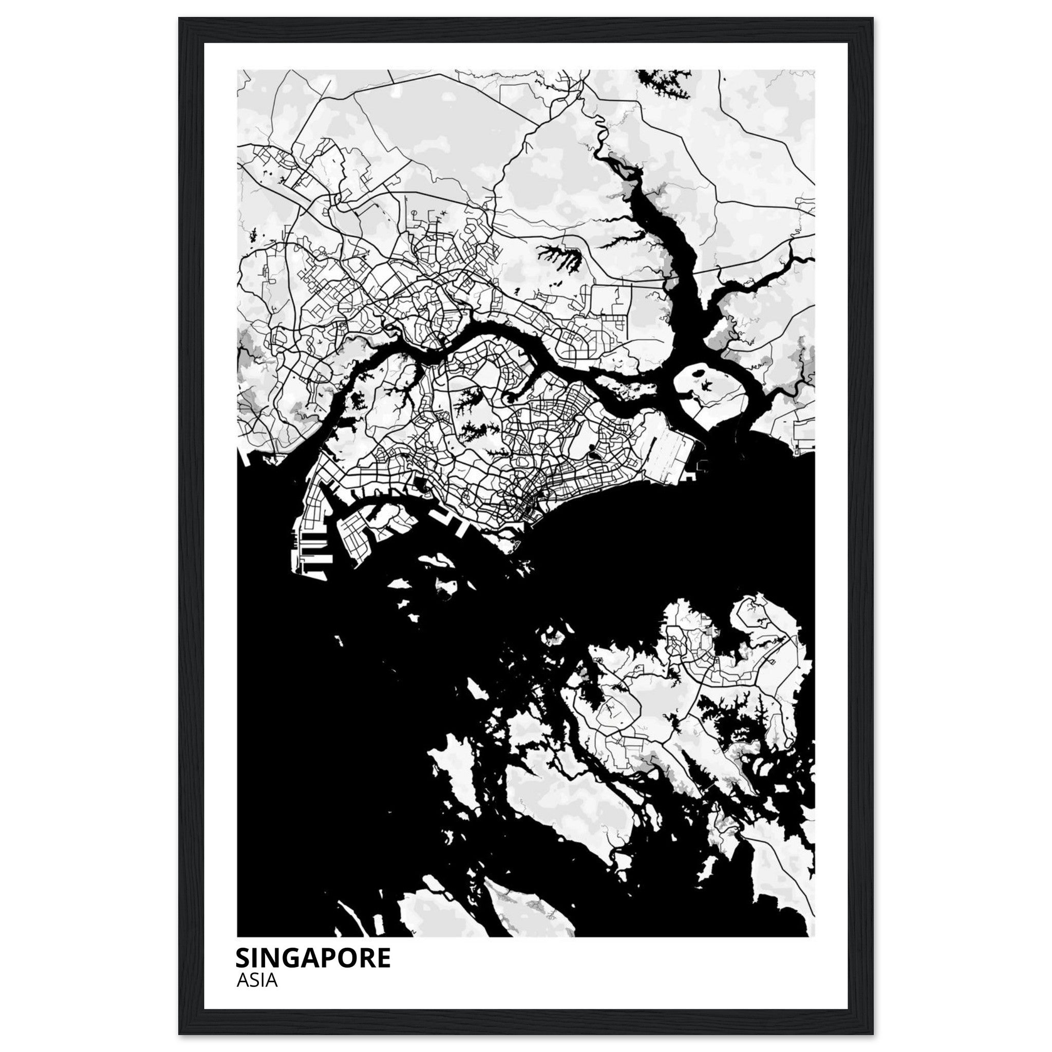 Singapore City Map Poster | Custom Map Art Print - Ink And Atlas