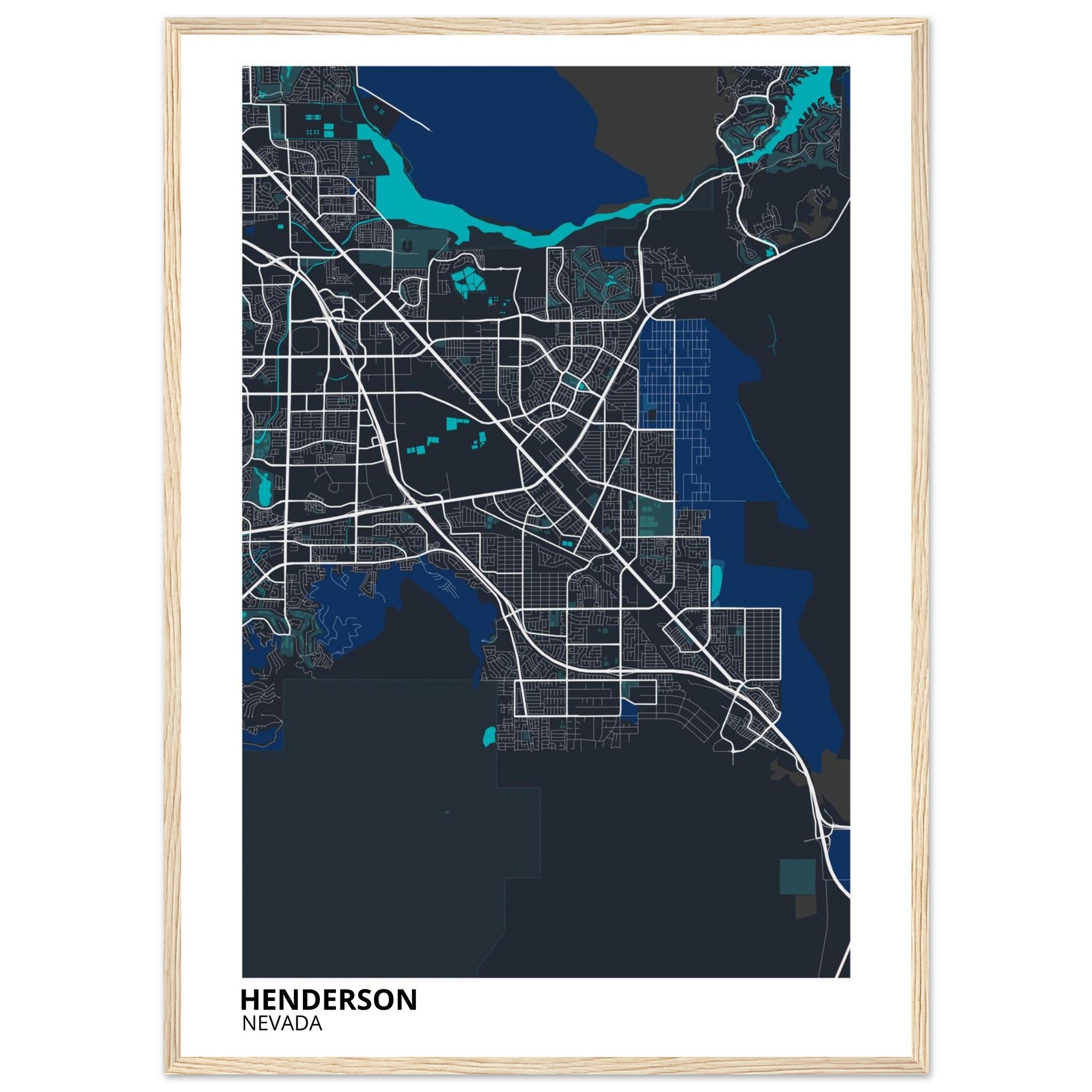 Henderson Nevada City Map Poster | Custom Map Art Print - Ink And Atlas