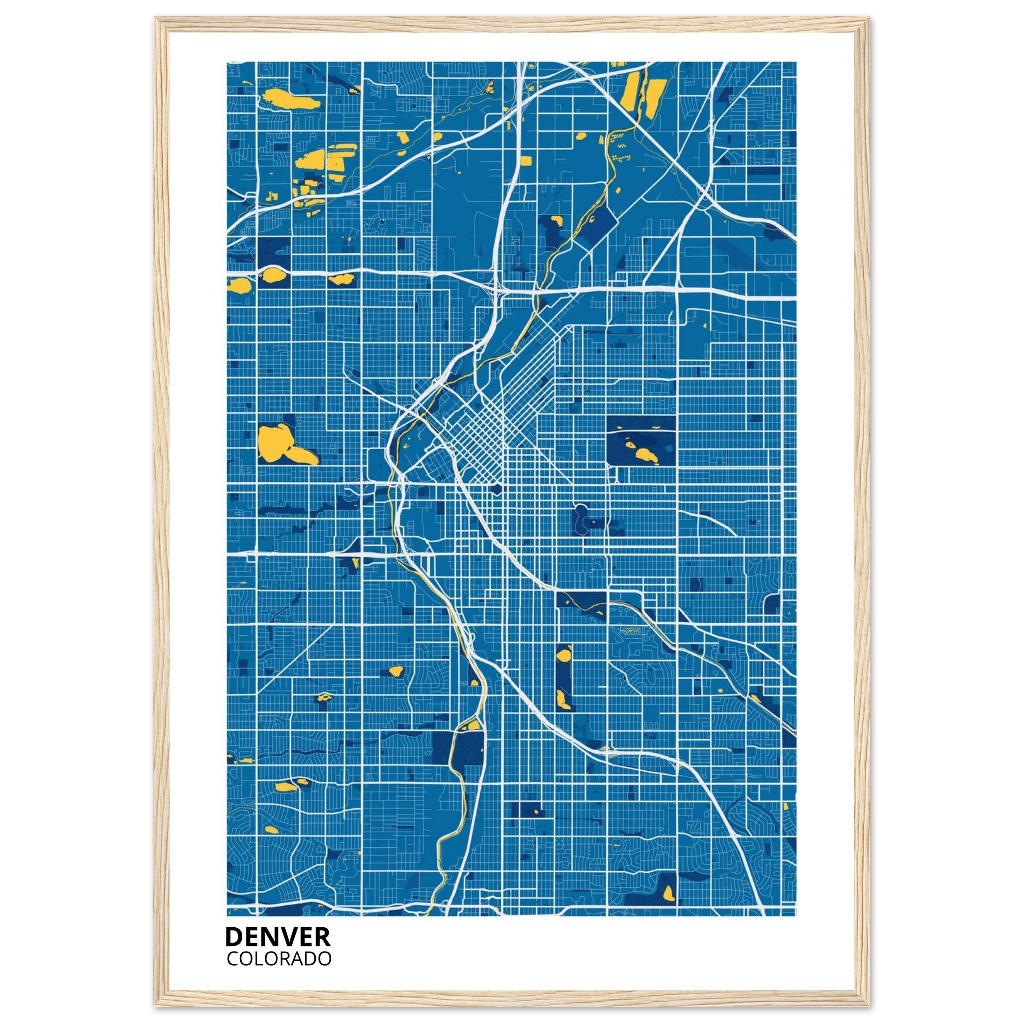 denver map poster print
