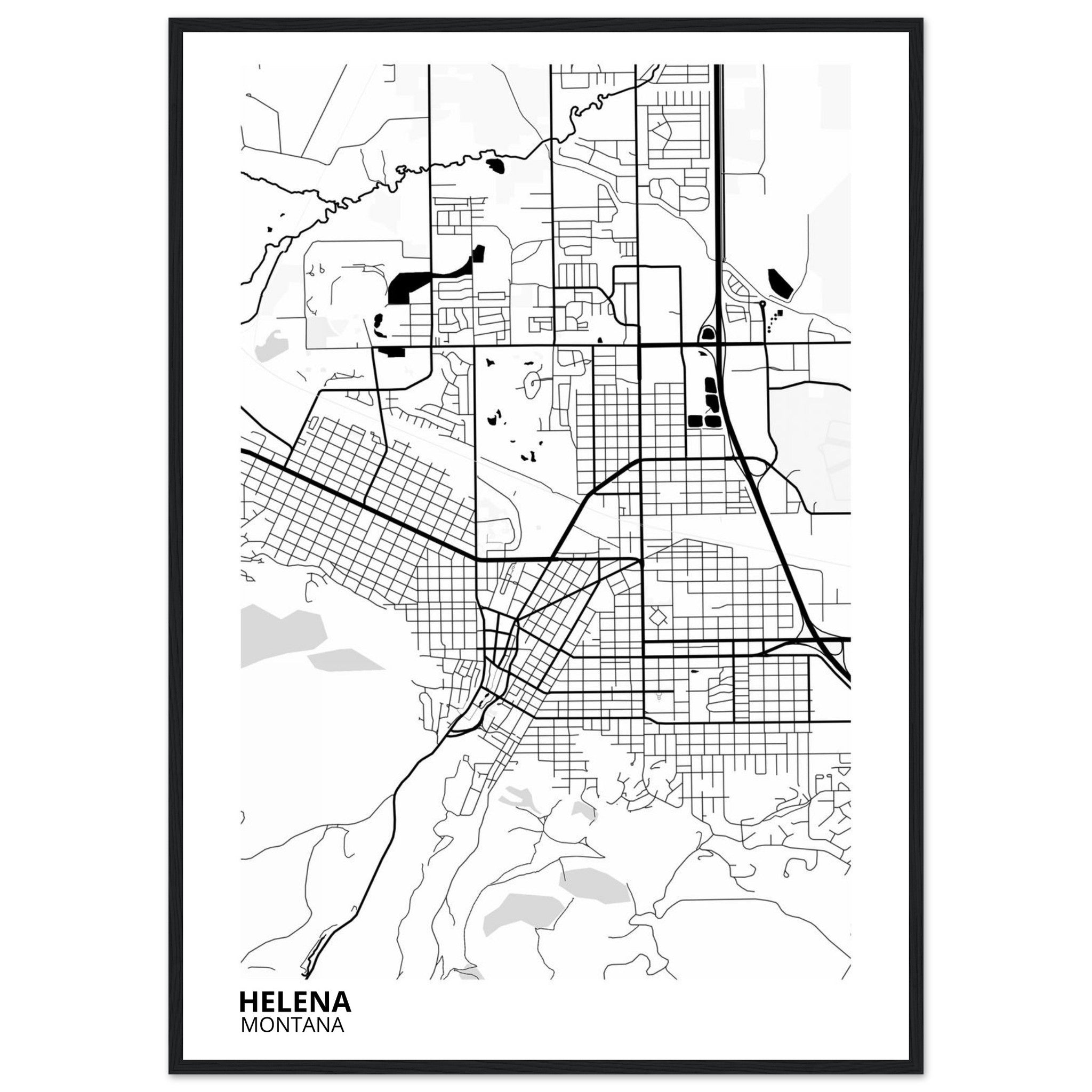 helena map poster print