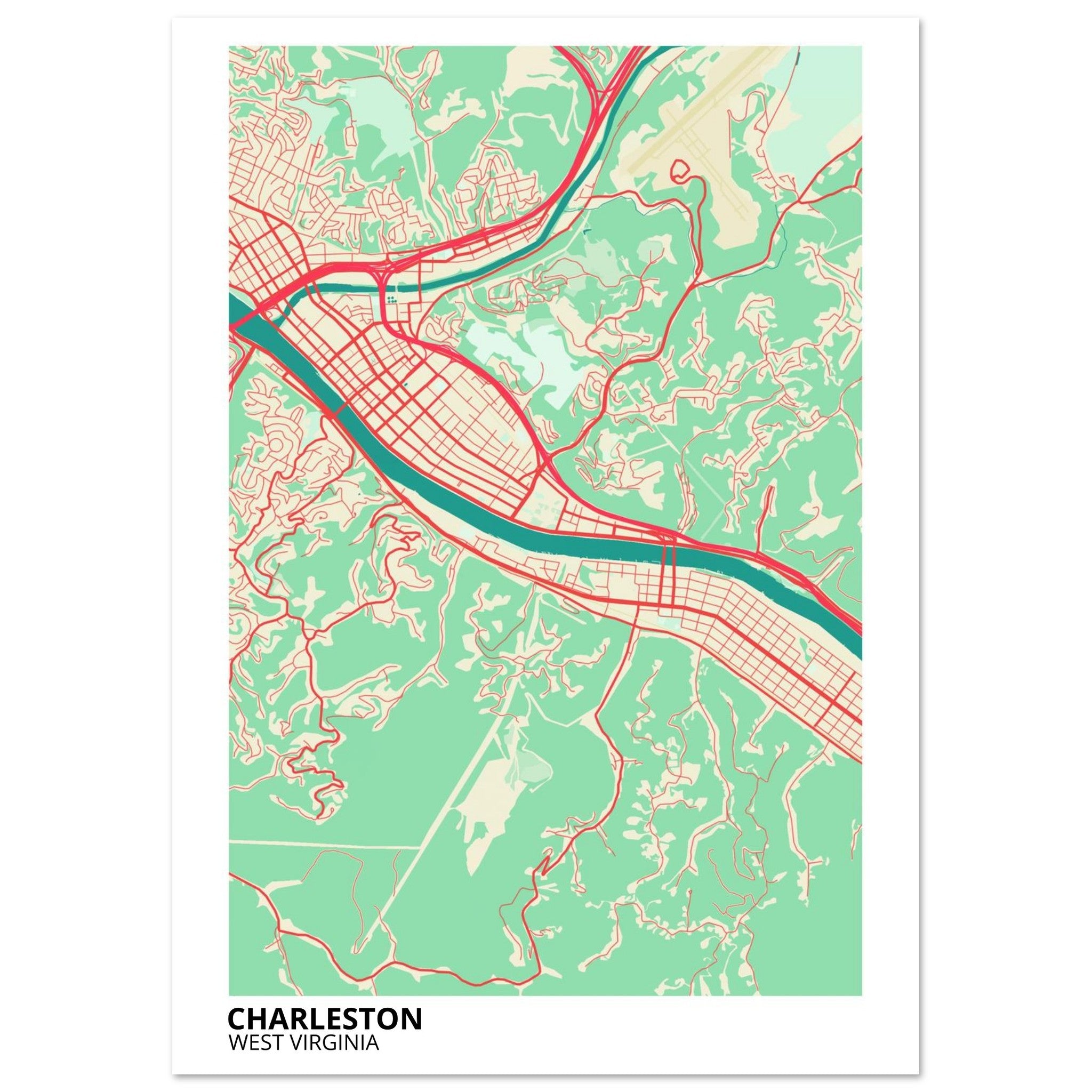 charleston modern city map 