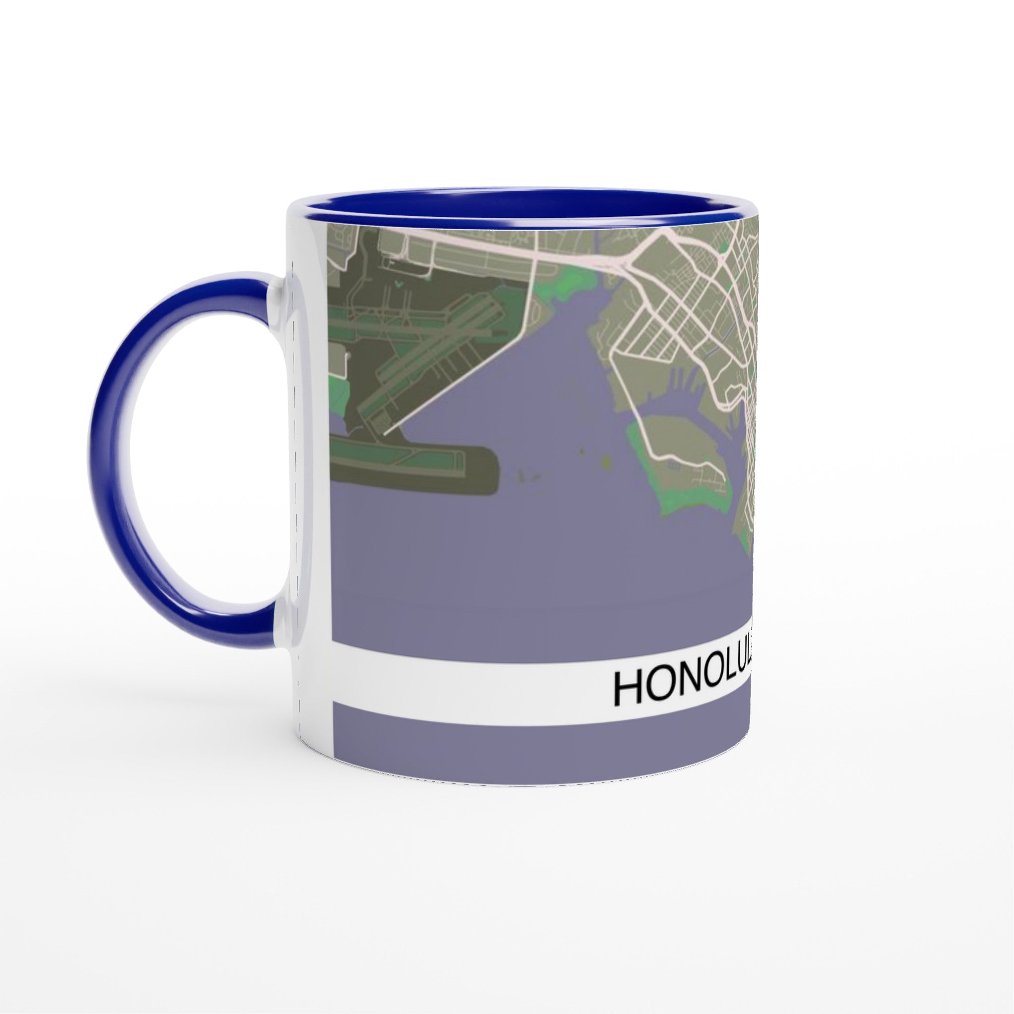 Honolulu Hawaii Modern City Map Mug (11oz) - Ink And Atlas