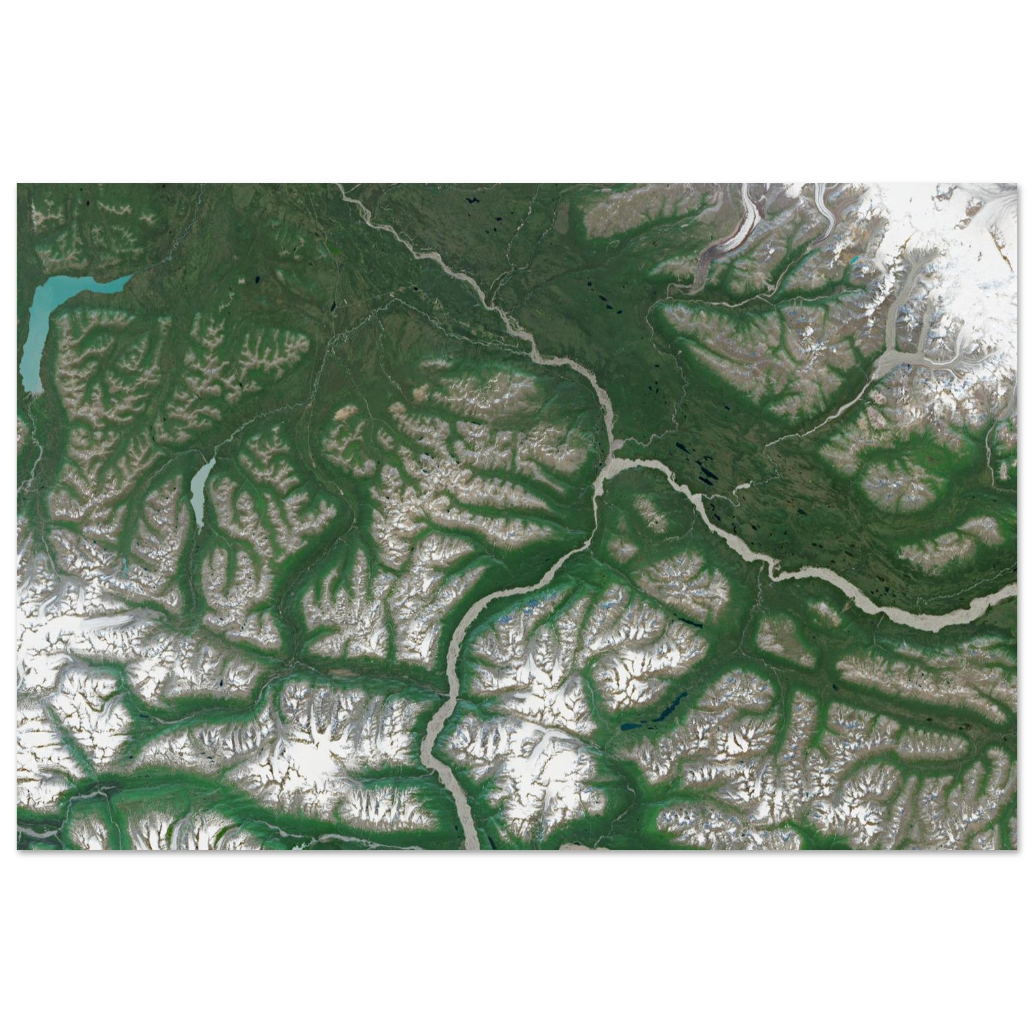 Wrangell–St. Elias National Park Natural Earth Print - Ink And Atlas