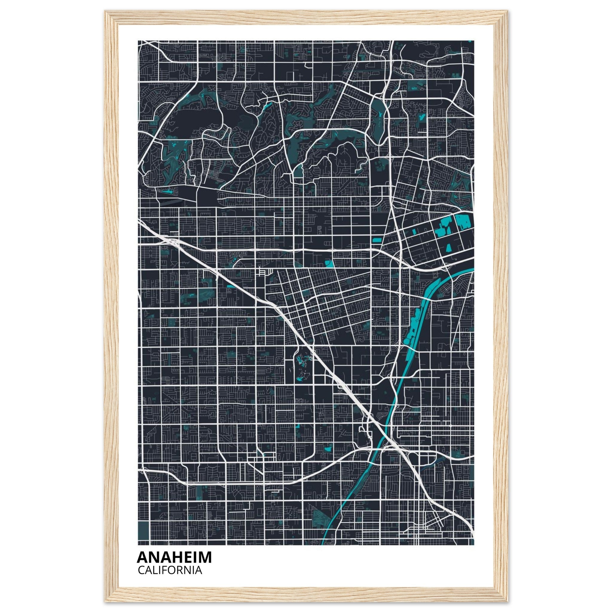 Anaheim California City Map Poster | Custom Map Art Print - Ink And Atlas