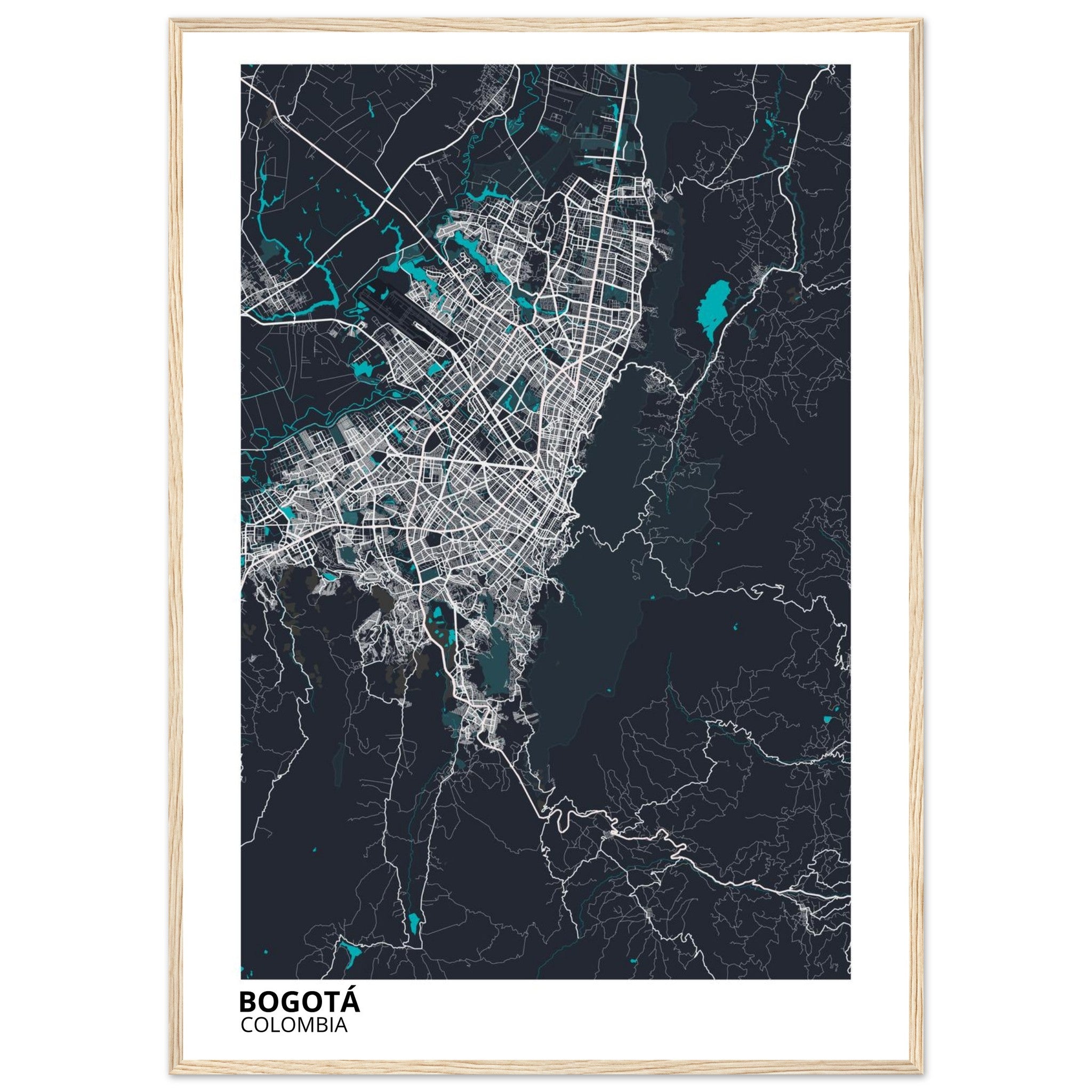 Bogota Colombia City Map Poster | Custom Map Art Print - Ink And Atlas