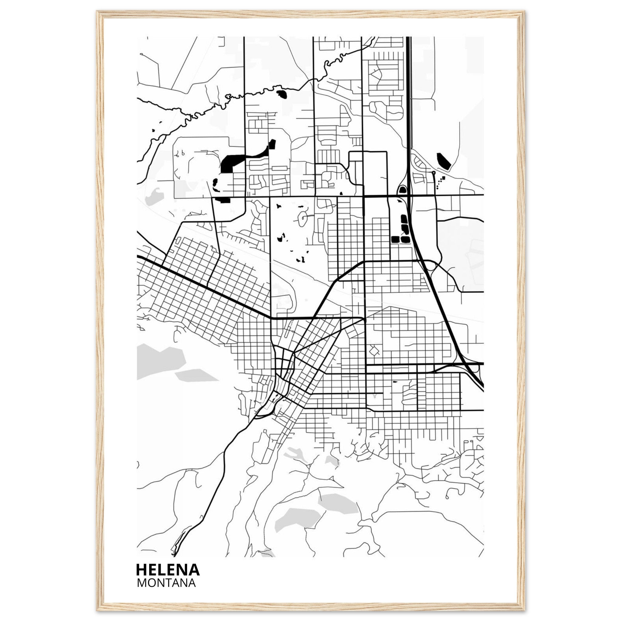 helena map poster print
