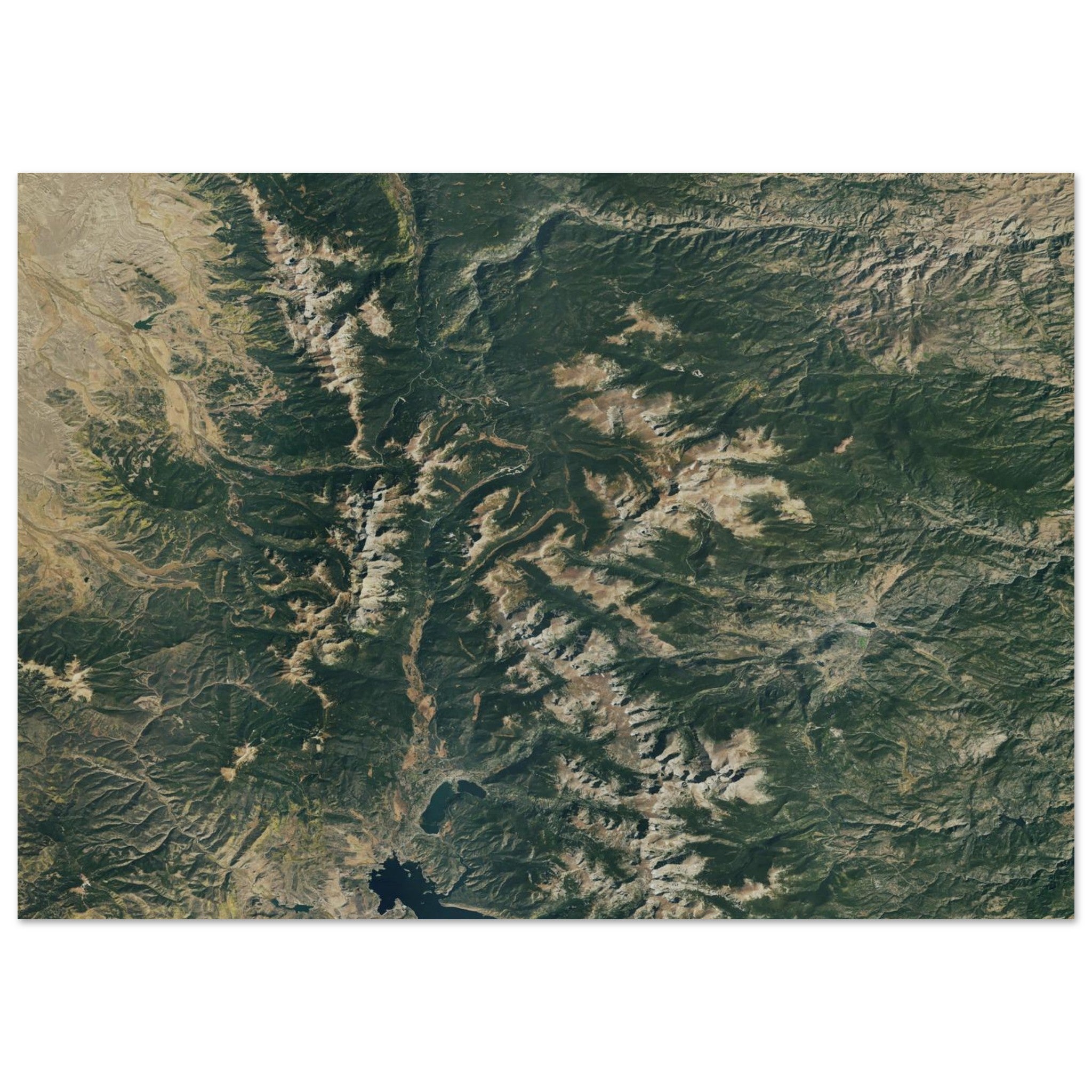 Rocky Mountains National Park Natural Earth Print - Ink And Atlas