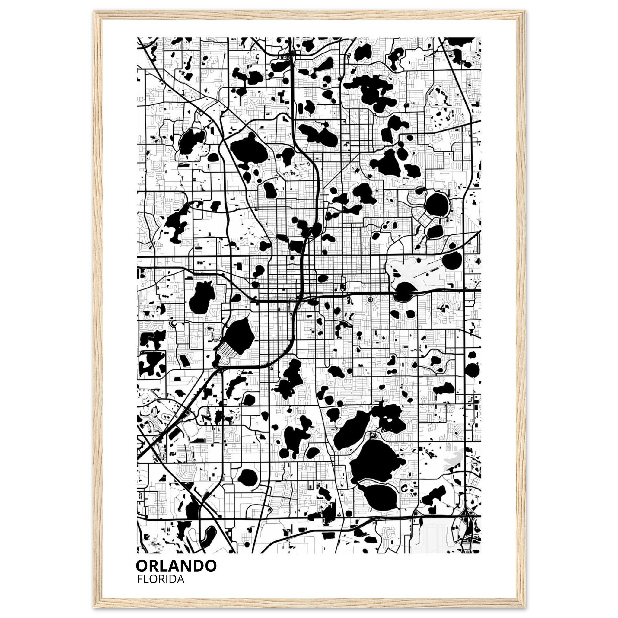 orlando map poster print