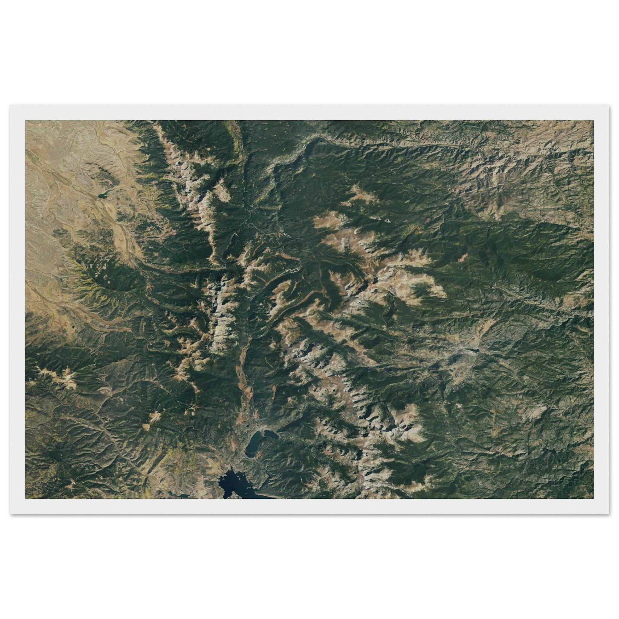 Rocky Mountains National Park Natural Earth Print - Ink And Atlas