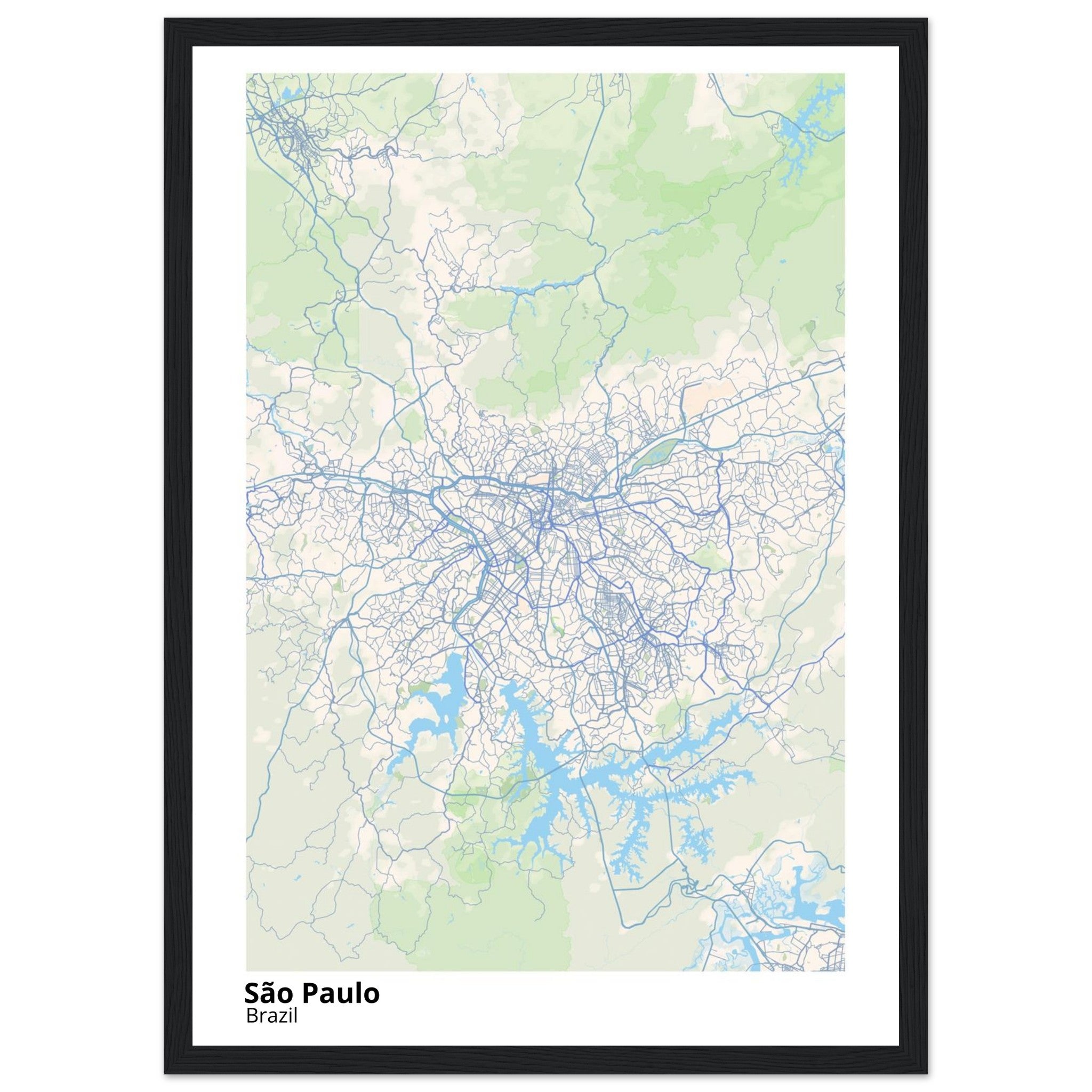 Sao Paulo Brazil City Map Poster | Custom Map Art Print - Ink And Atlas